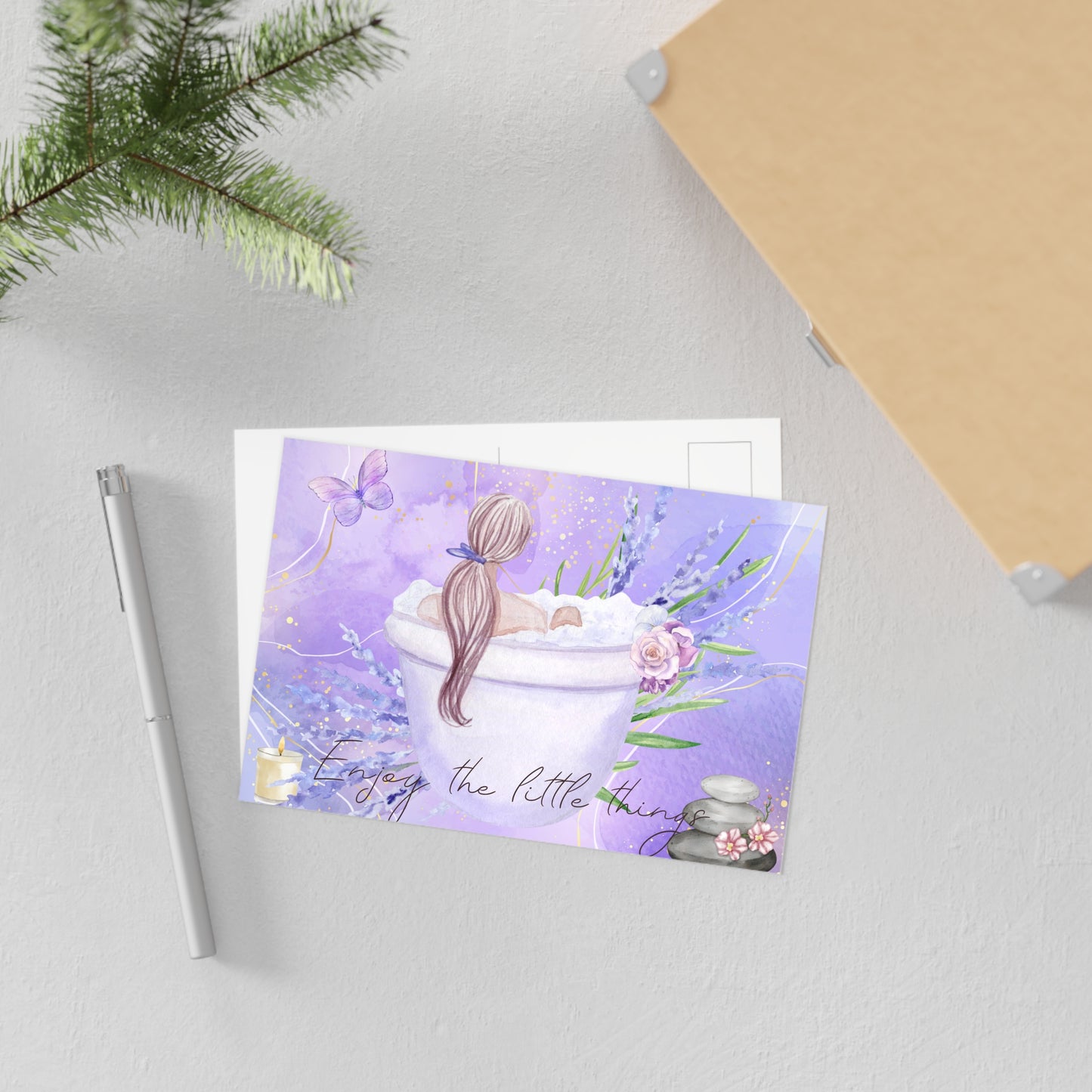 The Dreamer's Bookshop "Lavender Spa" Enjoy the Little Things Card - The Dreamer's Bookshop.