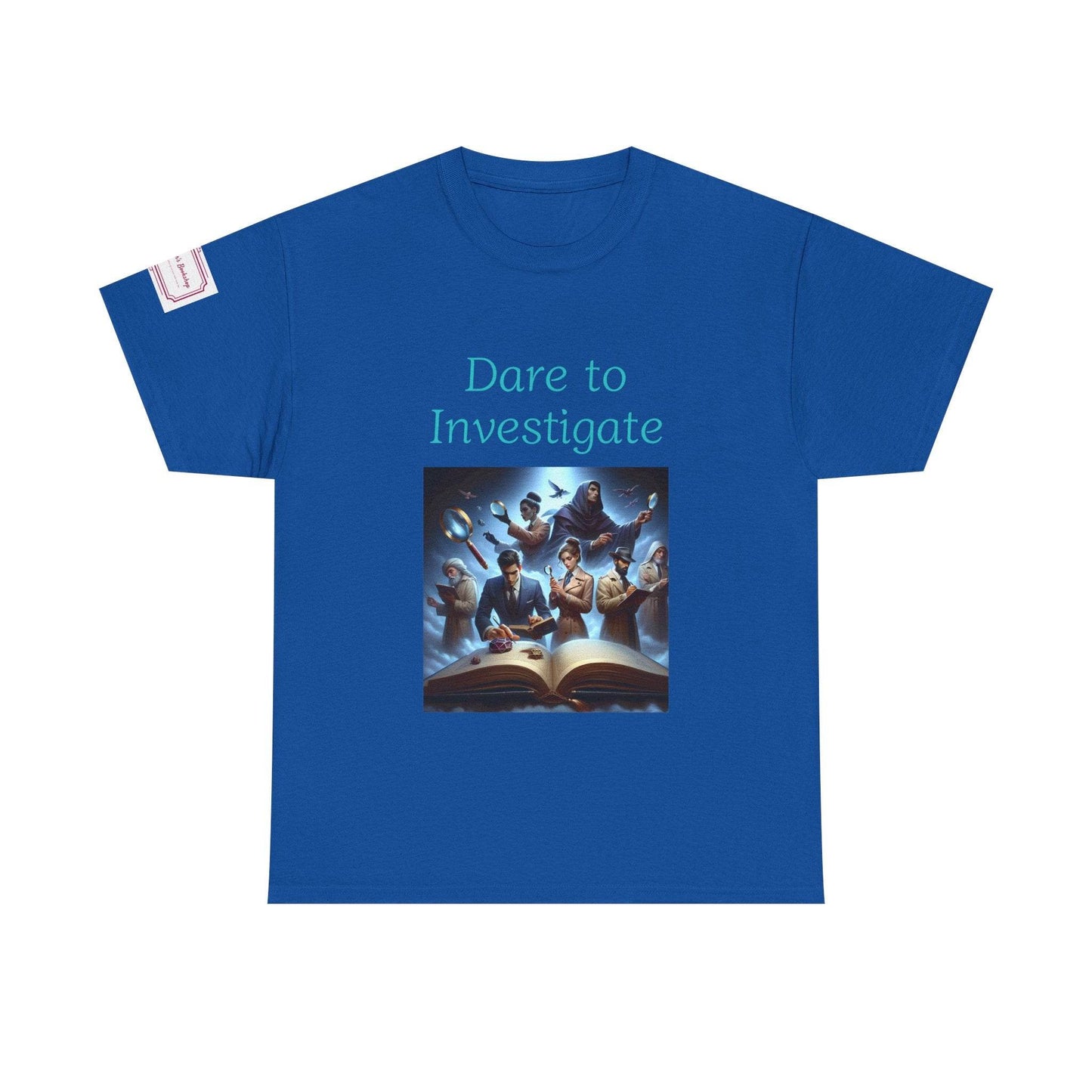 Investigate - Graphic Unisex Heavy Cotton Tee - Crime/Mystery Books - The Dreamer's Bookshop.