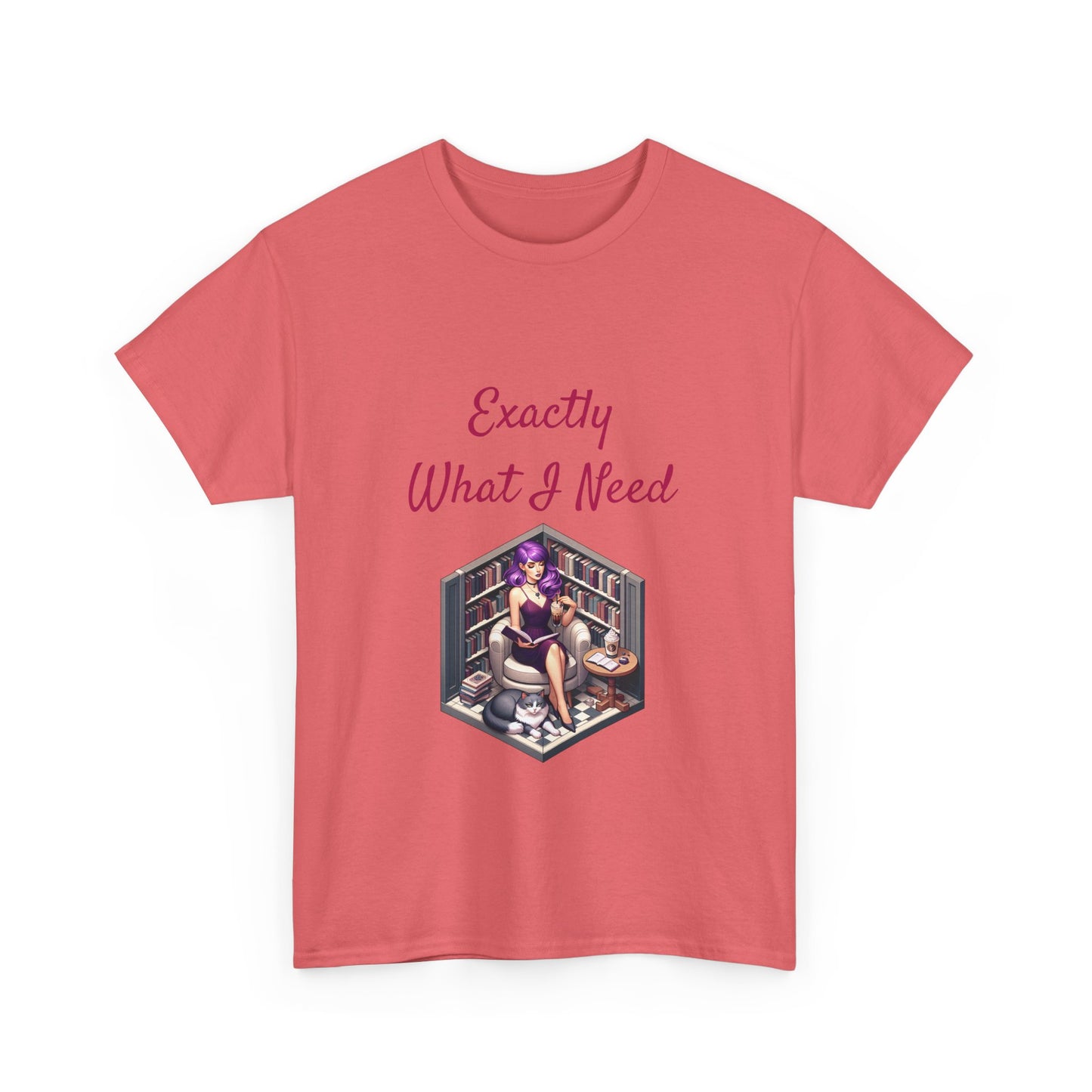 Book Lover's Unisex Heavy Cotton Tee - "What I Need" - The Dreamer's Bookshop.
