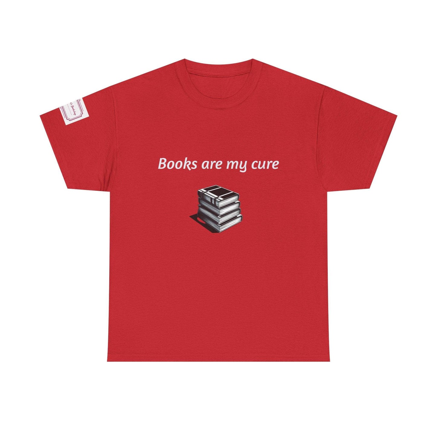 Books are my cure - Inspirational Unisex Heavy Cotton Tee - The Dreamer's Bookshop.