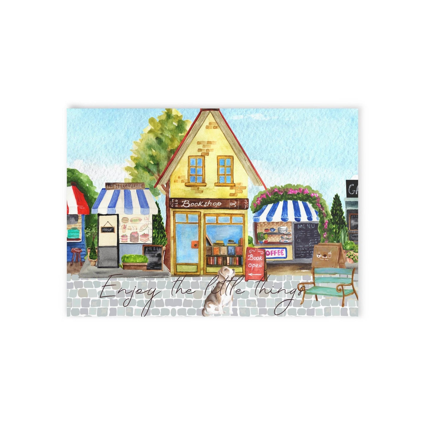 The Dreamer's Bookshop "Bookshop" Enjoy the Little Things Card - The Dreamer's Bookshop.