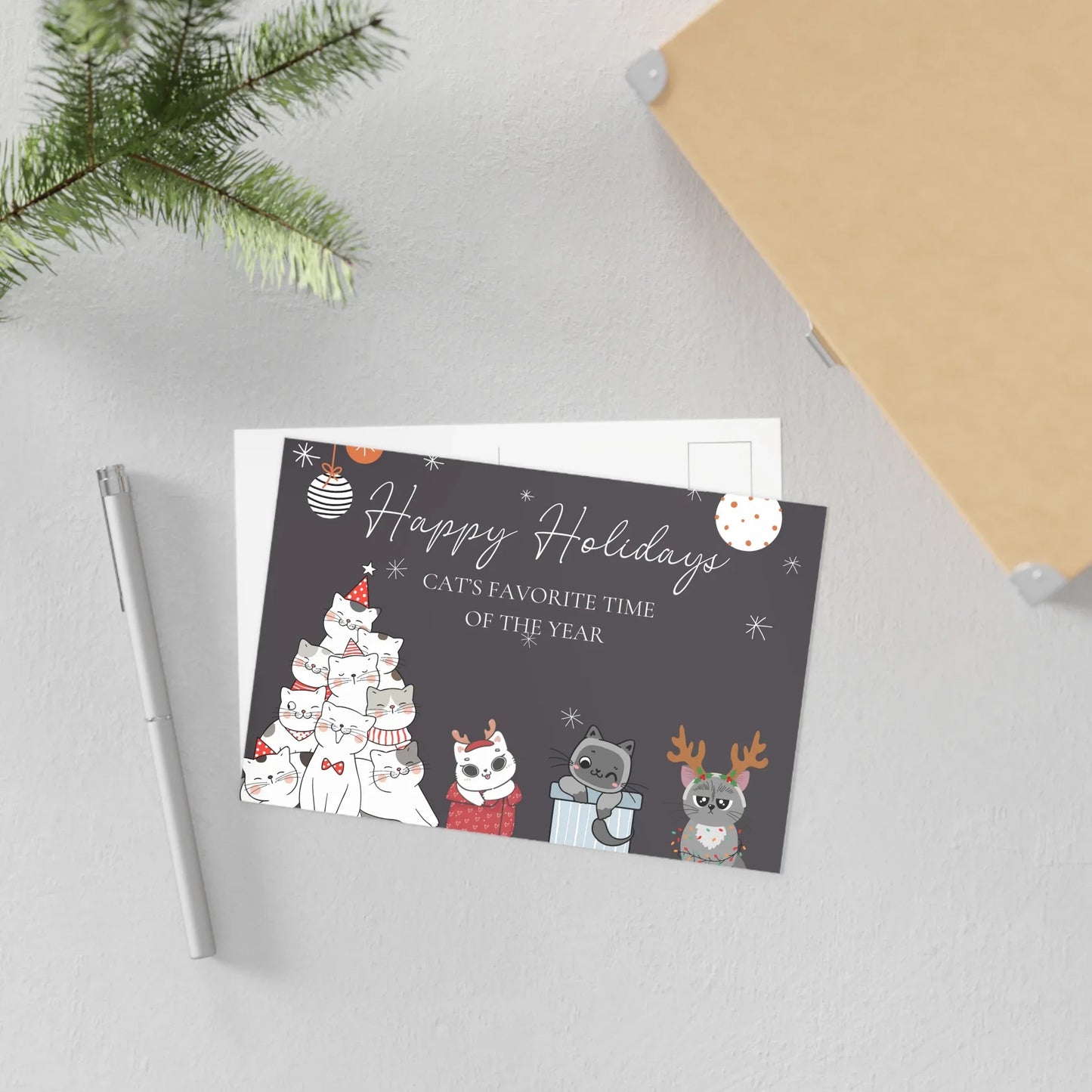 The Dreamer's Bookshop "Cat's XMas" Cute Christmas Cards - The Dreamer's Bookshop.