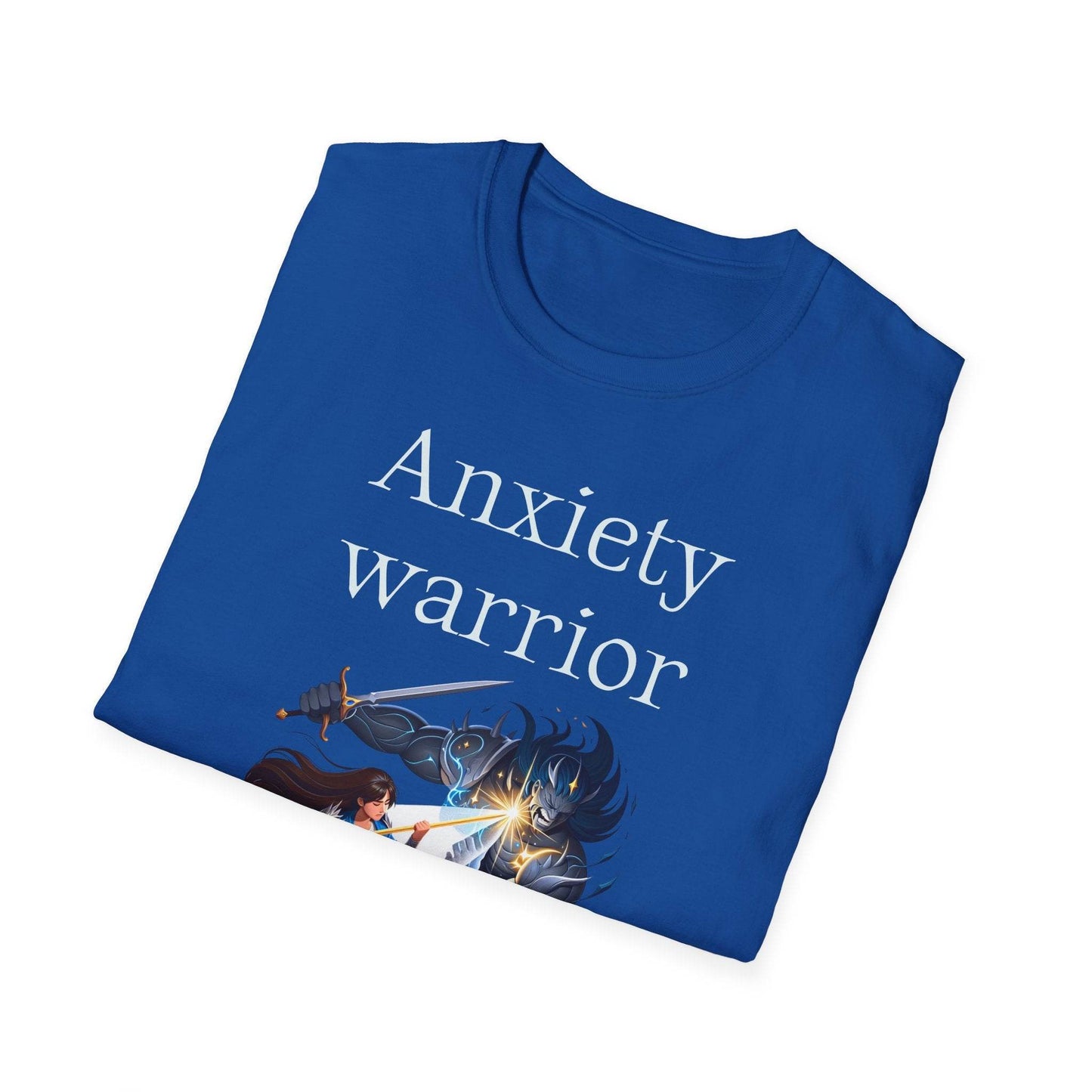 Anxiety Warrior Unisex Softstyle T-Shirt - What's Your Battle? - The Dreamer's Bookshop.