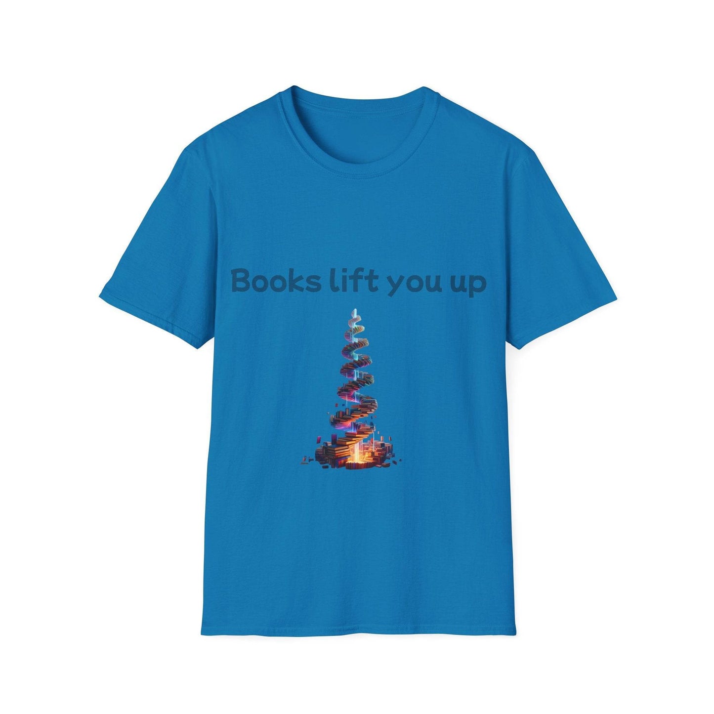 Inspirational Unisex Softstyle T-Shirt - Books Lift You Up - The Dreamer's Bookshop.