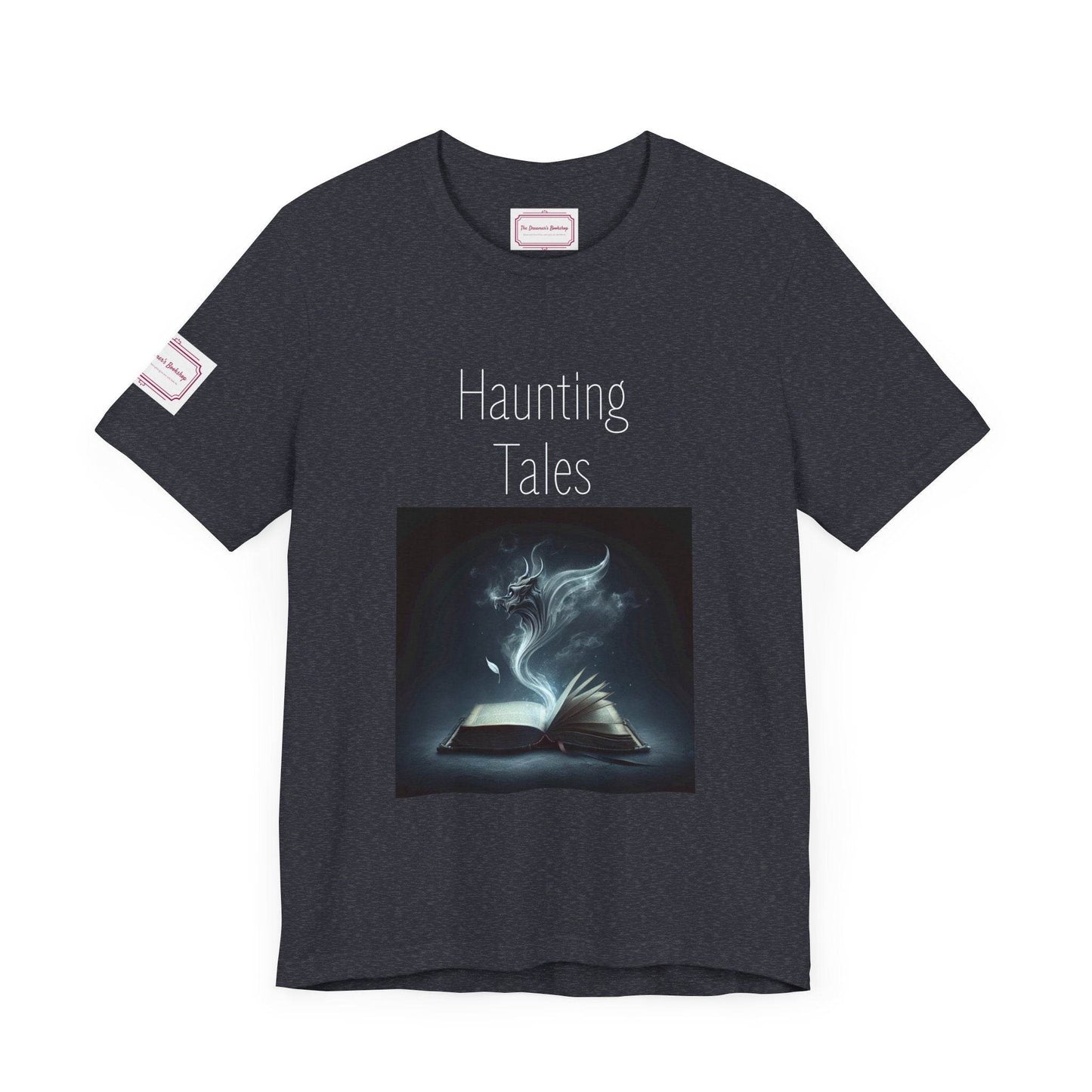 Haunting Tales Tee - Fun Short Sleeve Shirt for Writers & Book Lovers - The Dreamer's Bookshop.