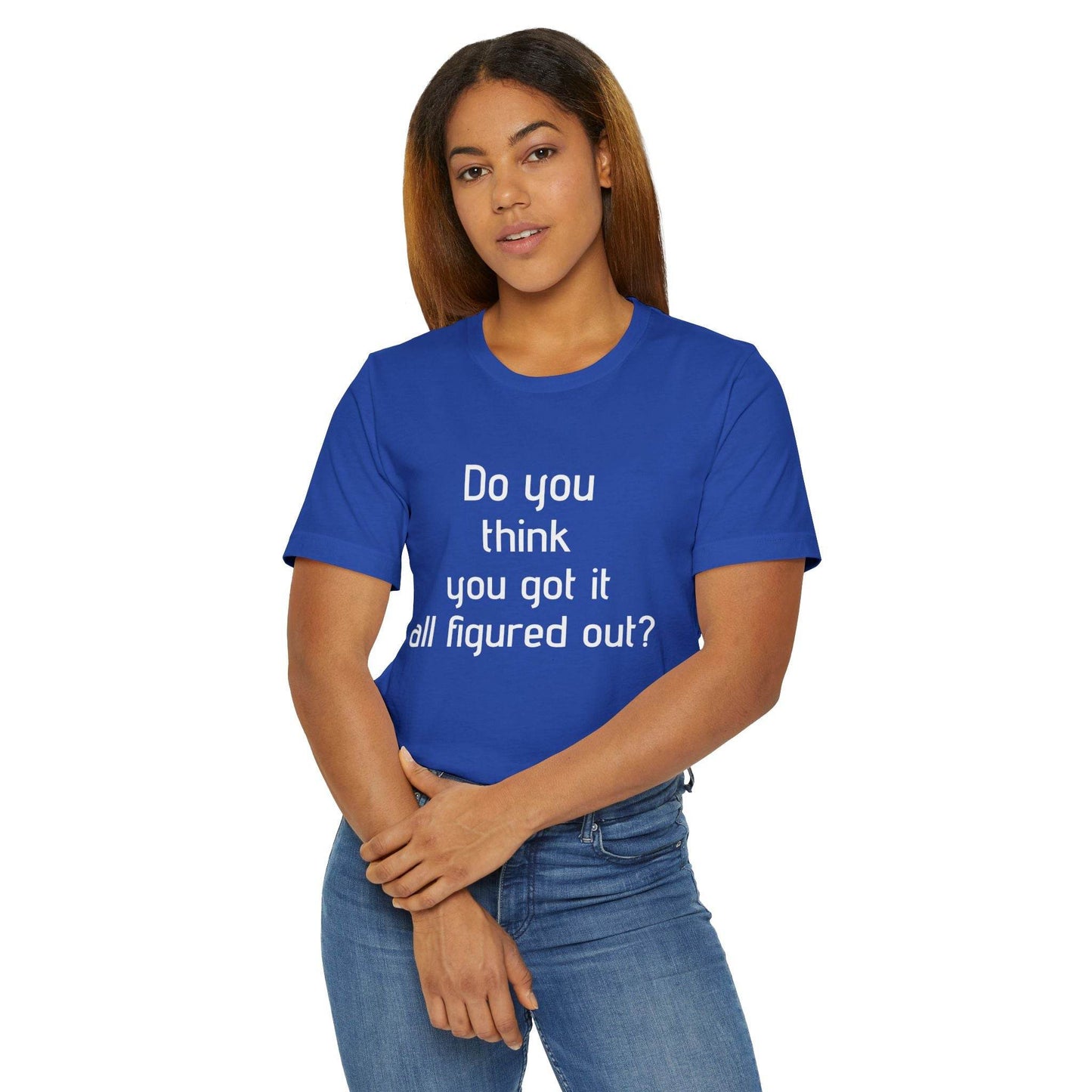 Inspirational Unisex Jersey T-Shirt - Think Again Vibe - The Dreamer's Bookshop.