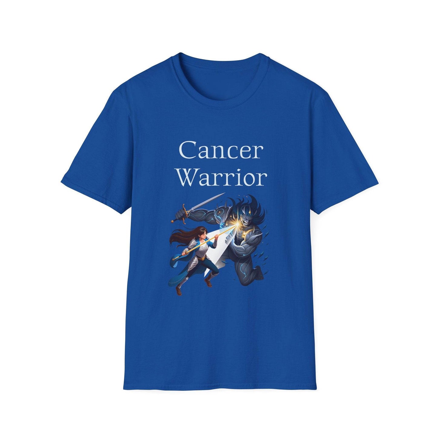 Cancer Warrior Unisex Softstyle T-Shirt - Empowering Battle for Women's Health - The Dreamer's Bookshop.