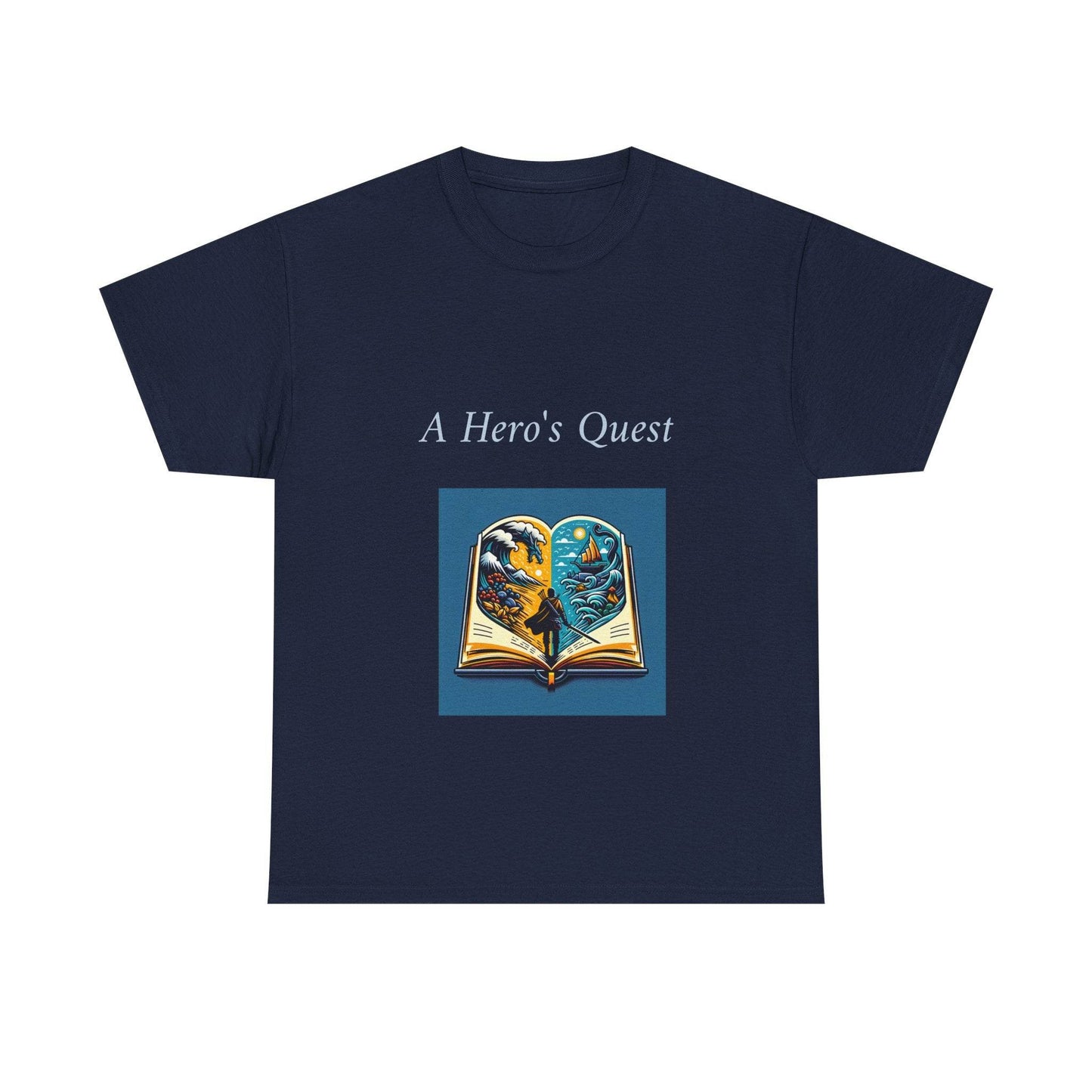 Adventure - Unisex Heavy Cotton Tee - Hero's Quest - The Dreamer's Bookshop.