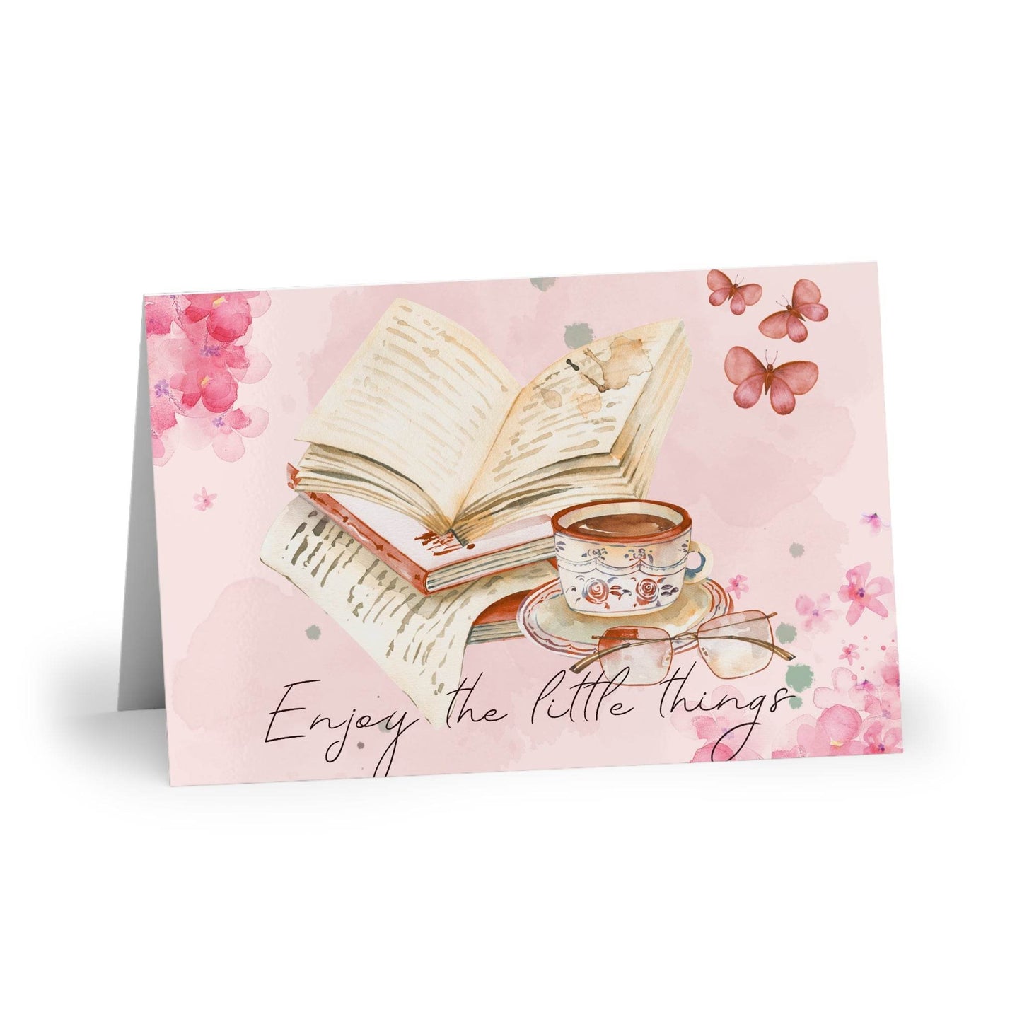 The Dreamer's Bookshop "Bookworm" Enjoy the Little Things Card - The Dreamer's Bookshop.