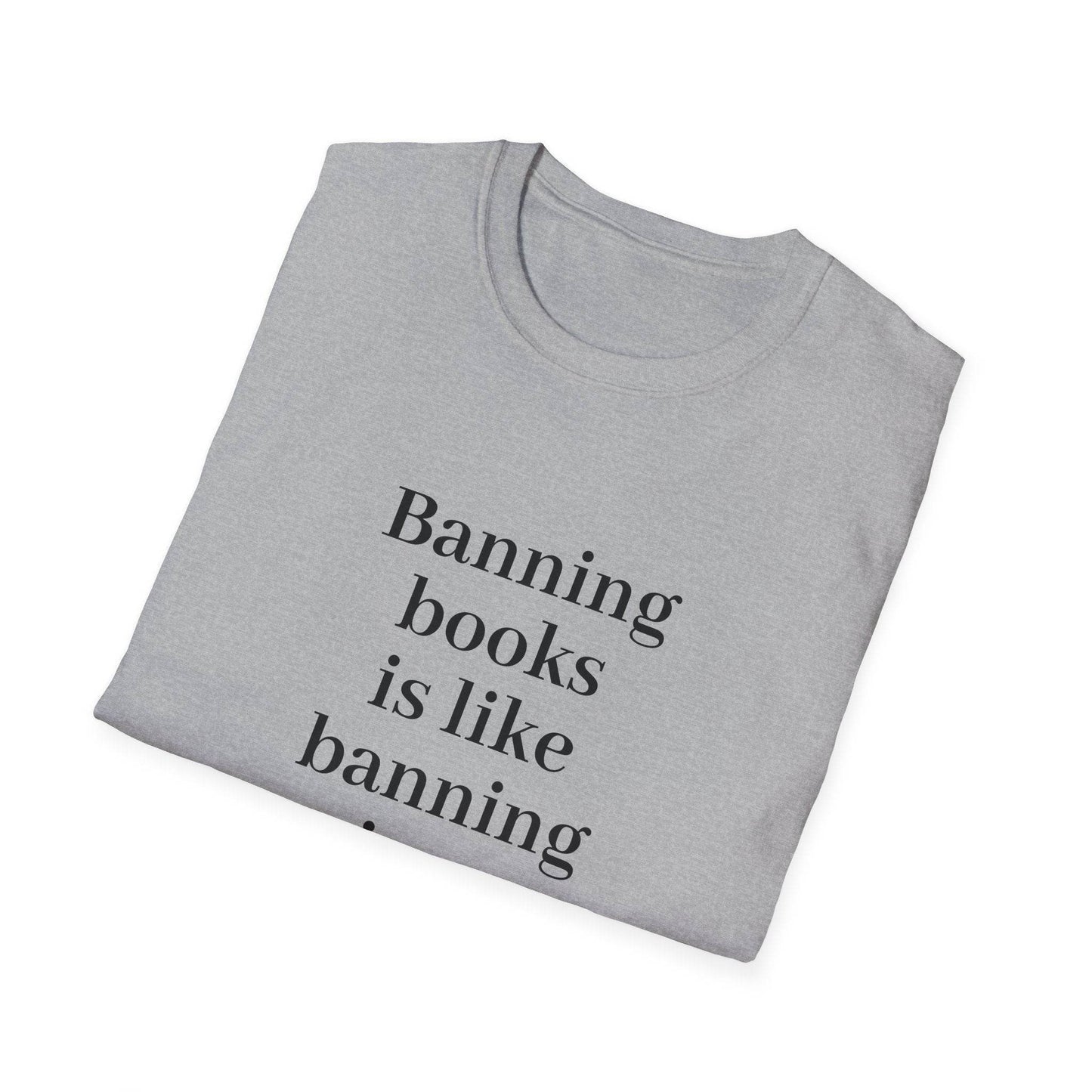 Unisex Softstyle T-Shirt - 'Banning Books' - The Dreamer's Bookshop.