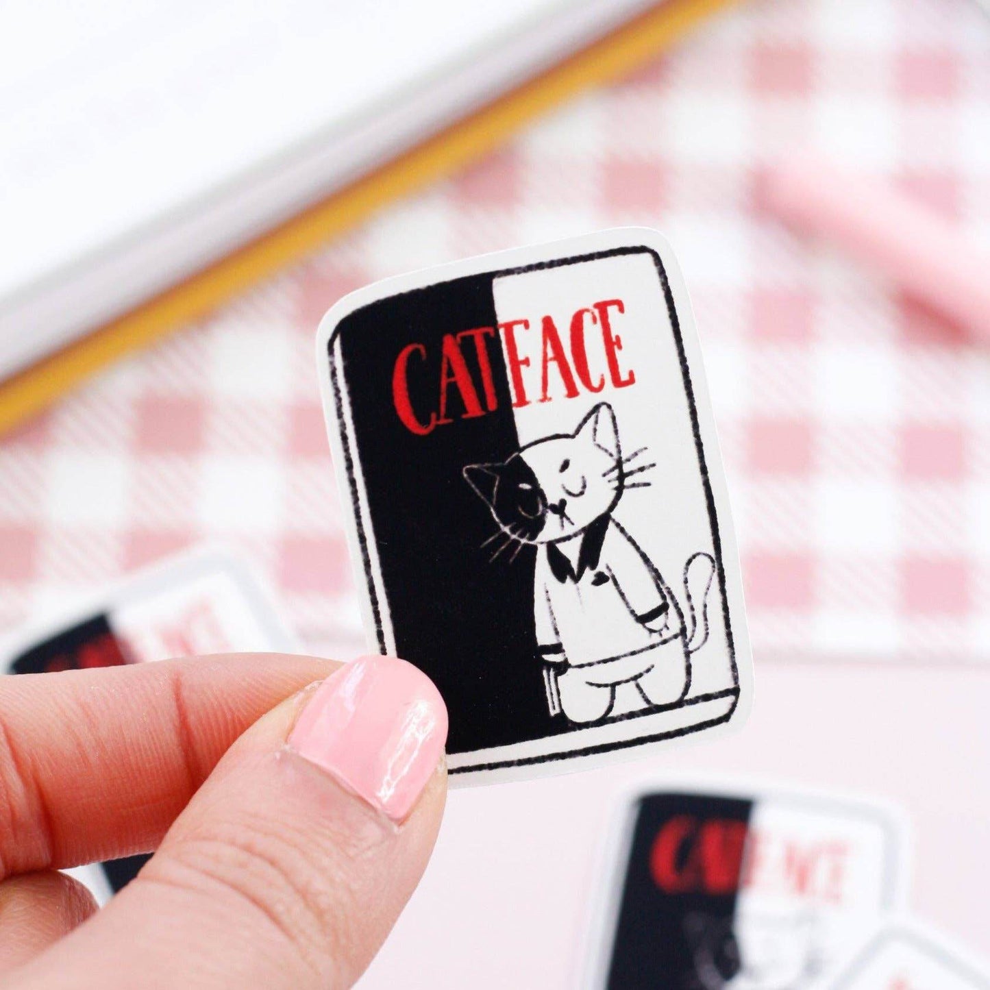 My Sweet Paper Card - Catface - Kattensticker - The Dreamer's Bookshop.