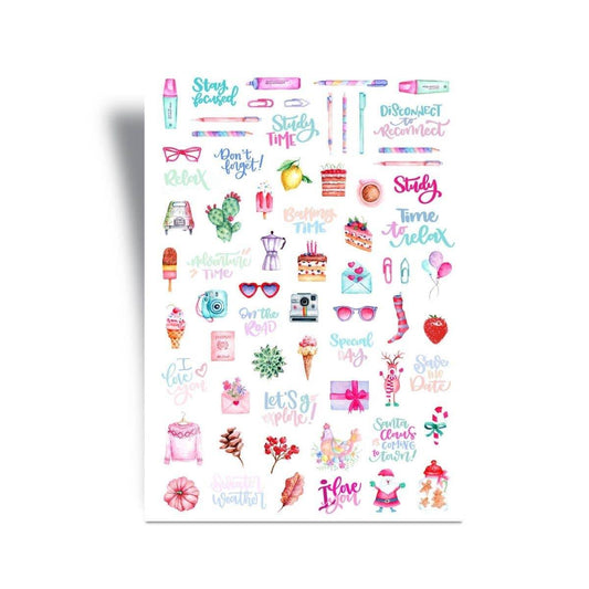Very Wonder di Chiara Veri - Stickers - Kleurrijke planning - The Dreamer's Bookshop.
