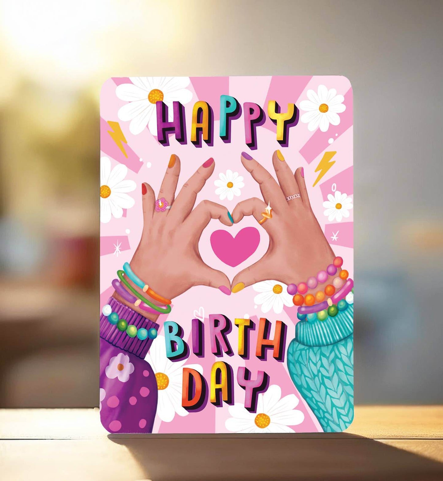 Aniet Illustration - Kaart verjaardag felicitatie handen maken hart vrienden best - The Dreamer's Bookshop.