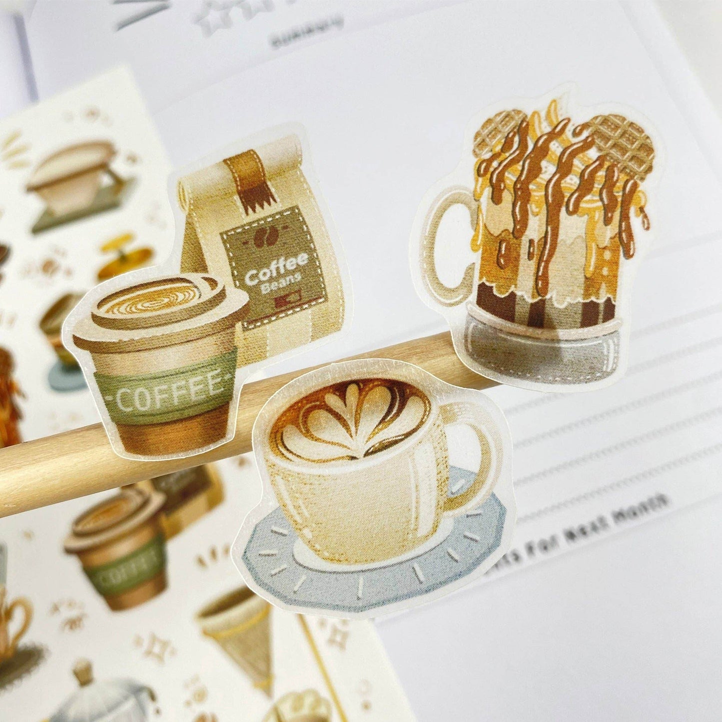 LETTOOn - Stickervel - Koffie - The Dreamer's Bookshop.