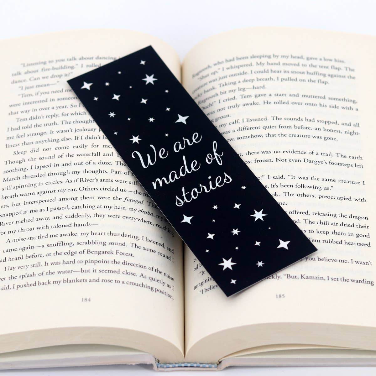 Bladwijzer gemaakt van verhalen - The Dreamer's Bookshop.
