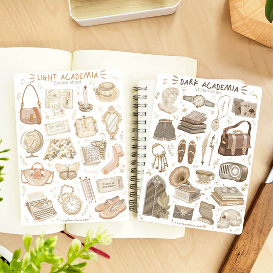 LETTOOn - Stickervel - Dark & Light Academia - The Dreamer's Bookshop.
