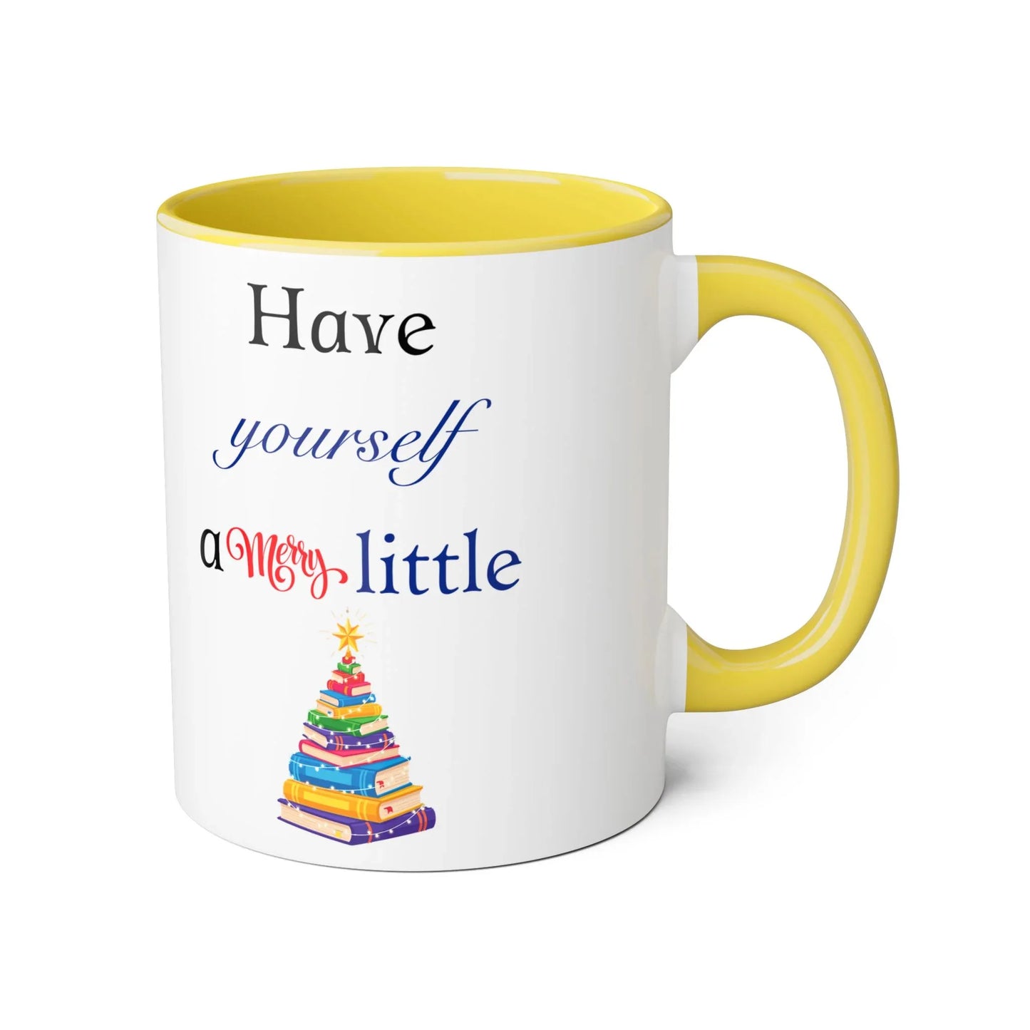 A Merry Little Bookmas Mug - 11oz Cup for Coffee Lovers - The Dreamer's Bookshop.