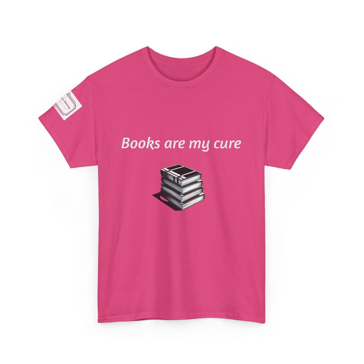 Books are my cure - Inspirational Unisex Heavy Cotton Tee - The Dreamer's Bookshop.