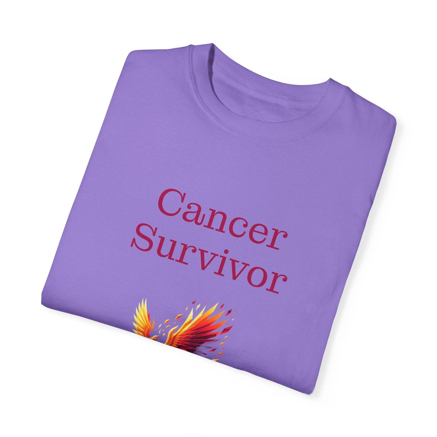 Cancer Survivor Unisex Garment-Dyed T-shirt - Inspirational Motivational Tee - The Dreamer's Bookshop.