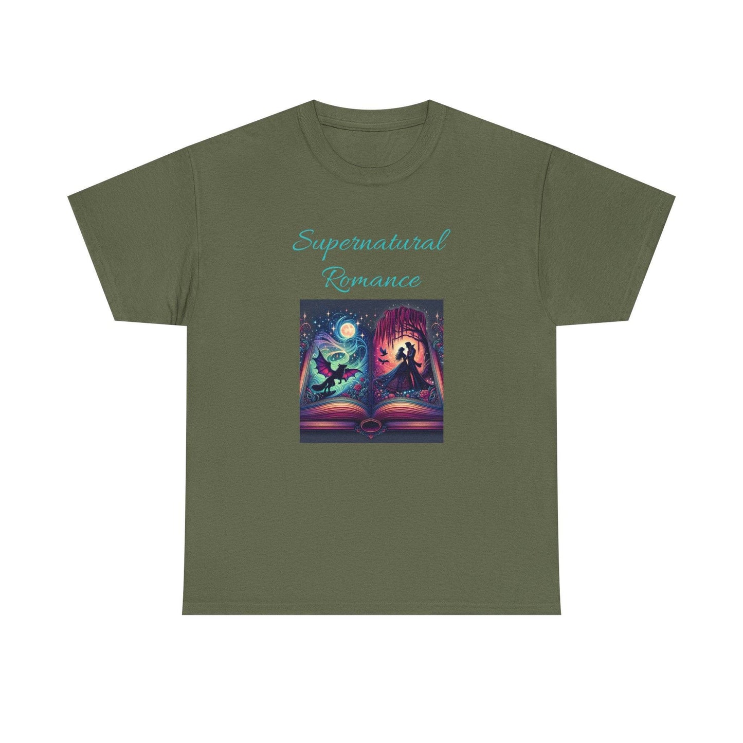 Fiction - Graphic Tee - Unisex Heavy Cotton T-Shirt - Supernatural Romance - The Dreamer's Bookshop.