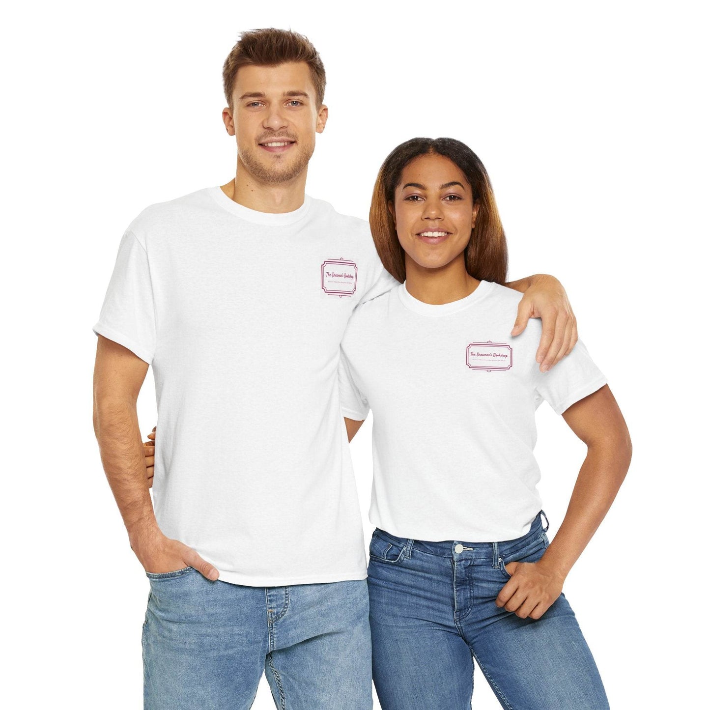 Personalized Unisex Heavy Cotton Tee - Perfect for Casual Days & Gifts - The Dreamer's Bookshop.