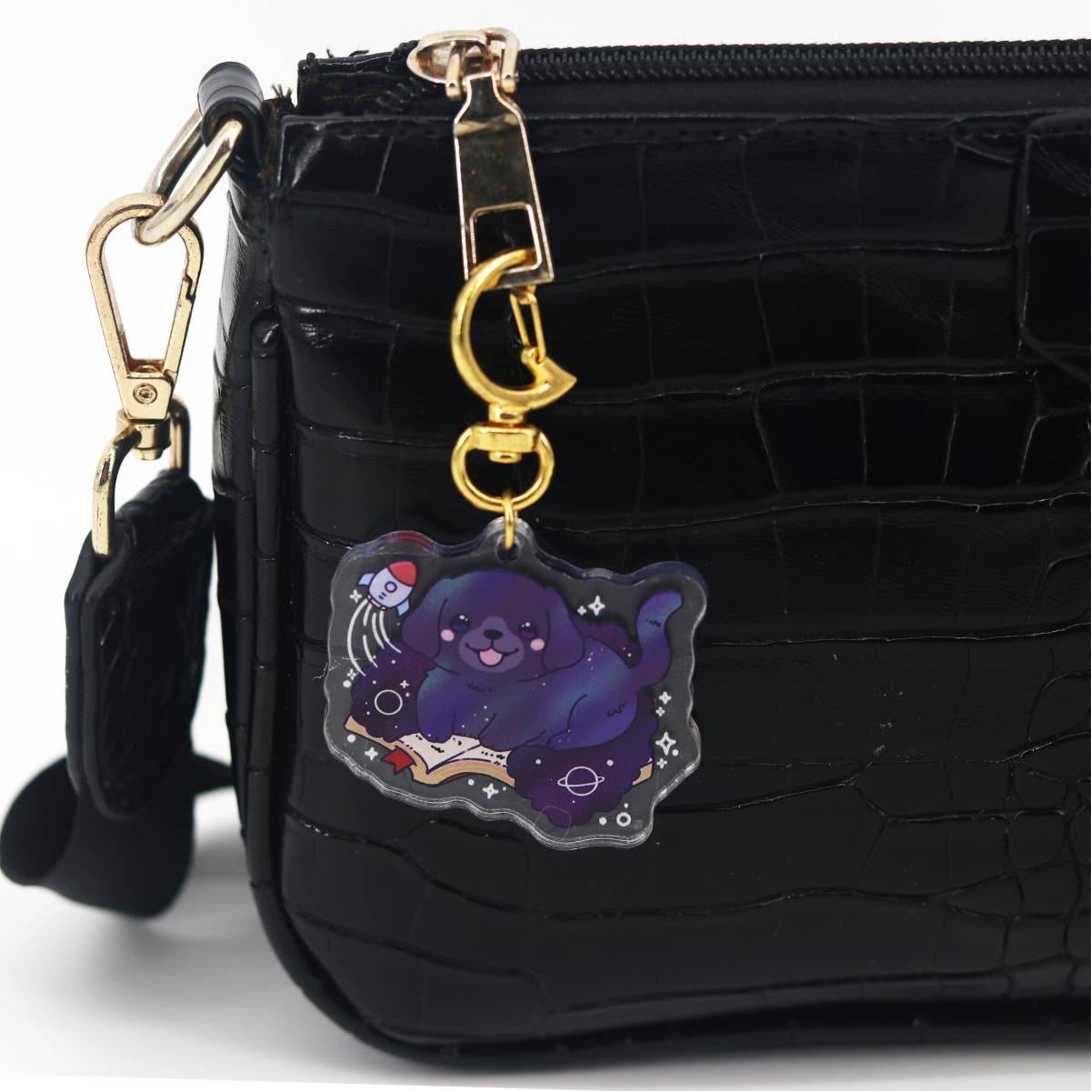 Sleutelhanger Acryl Galaxy Dog - The Dreamer's Bookshop.