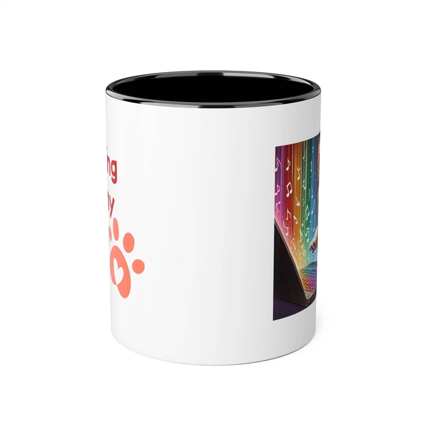 Funny Dog Writer Accent Mug - 11oz Coffee Cup for Book Lovers - The Dreamer's Bookshop.