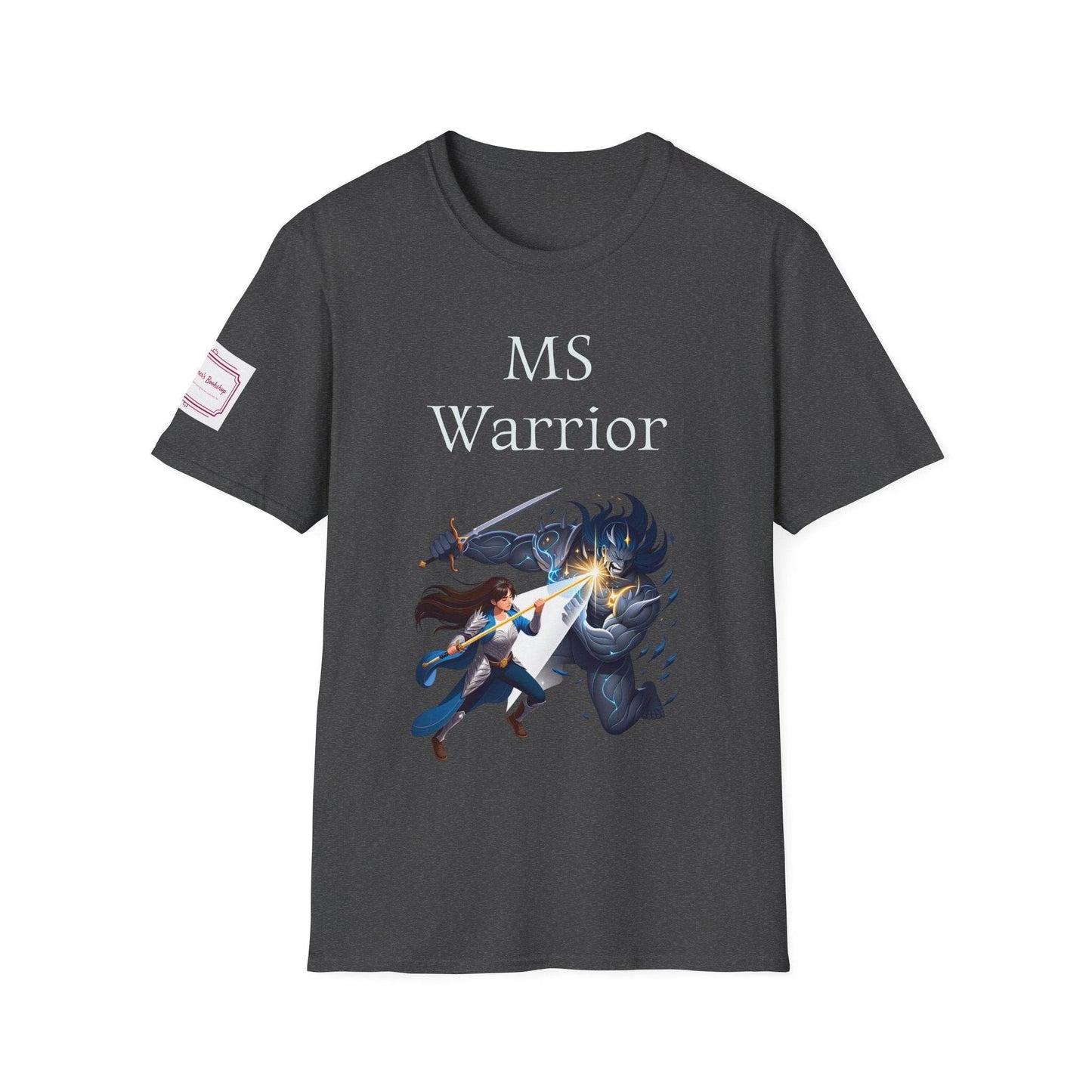M.S. Warrior Unisex Softstyle T-Shirt - Empowering Graphic Tee for Women's Health Awareness - The Dreamer's Bookshop.