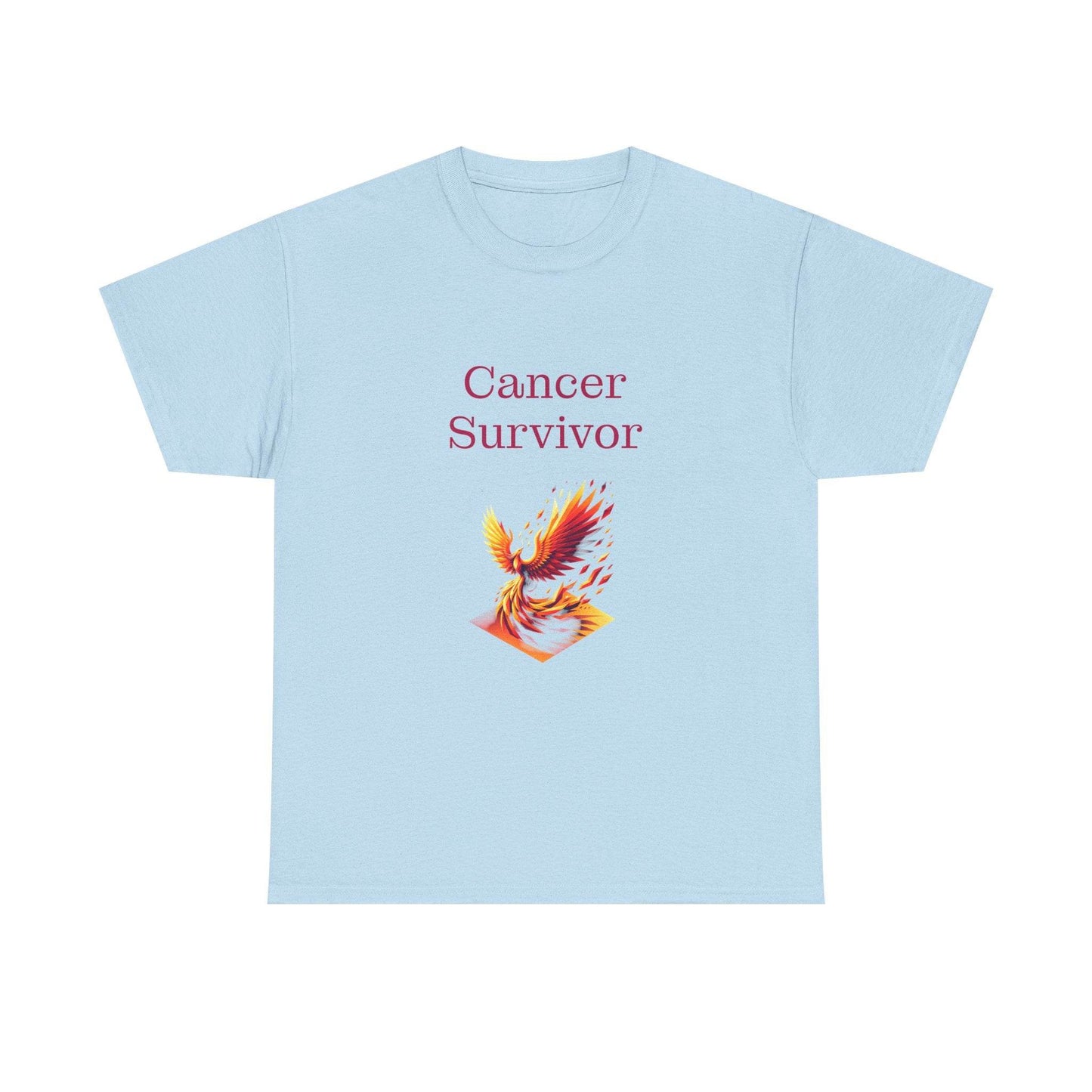 Cancer Survivor Unisex Heavy Cotton Tee - Inspirational Battle T-Shirt - The Dreamer's Bookshop.