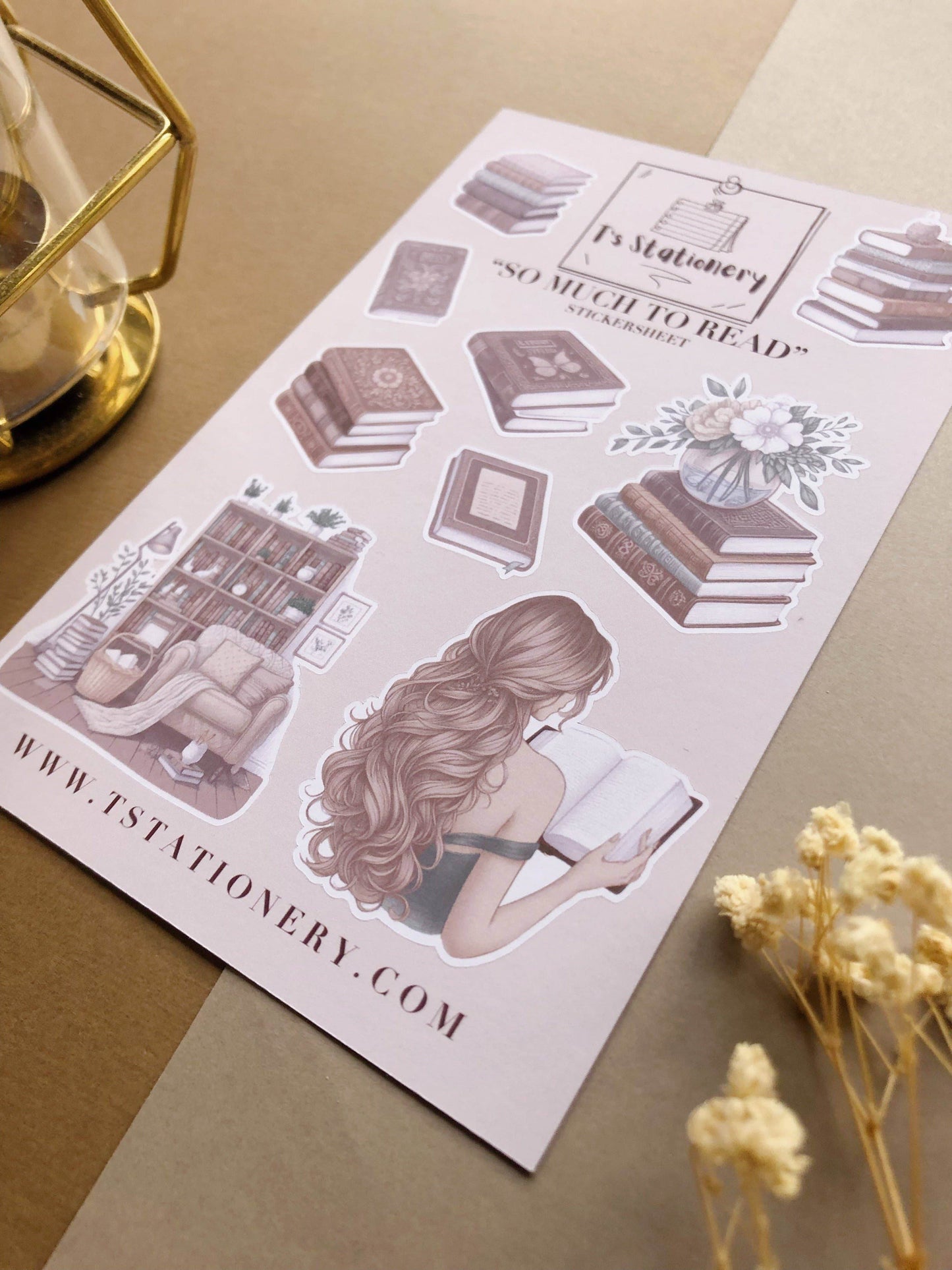 T's Stationery - Stickervel „Zo veel te lezen” - The Dreamer's Bookshop.