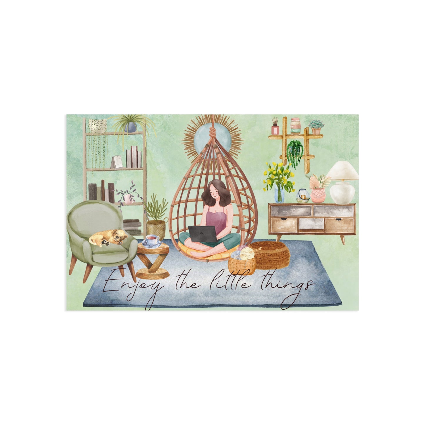The Dreamer's Bookshop "Cozy at Home" Enjoy the Little Things Card