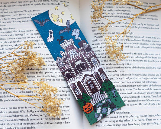 Basically Britt - Halloween Bookmark Haunted Mansion - The Dreamer's Bookshop.