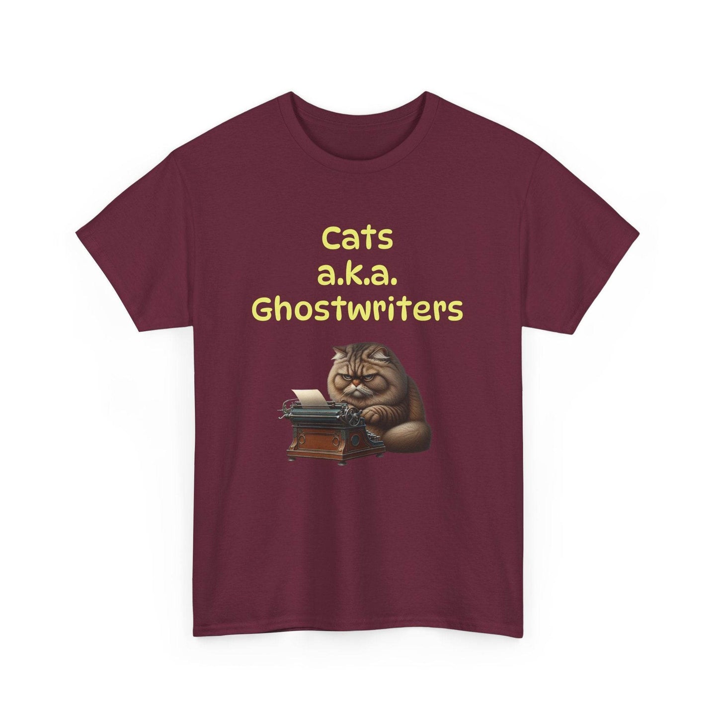 Cats Ghostwriters - A Unisex Heavy Cotton Tee - Perfect Gift for Book Lovers - The Dreamer's Bookshop.