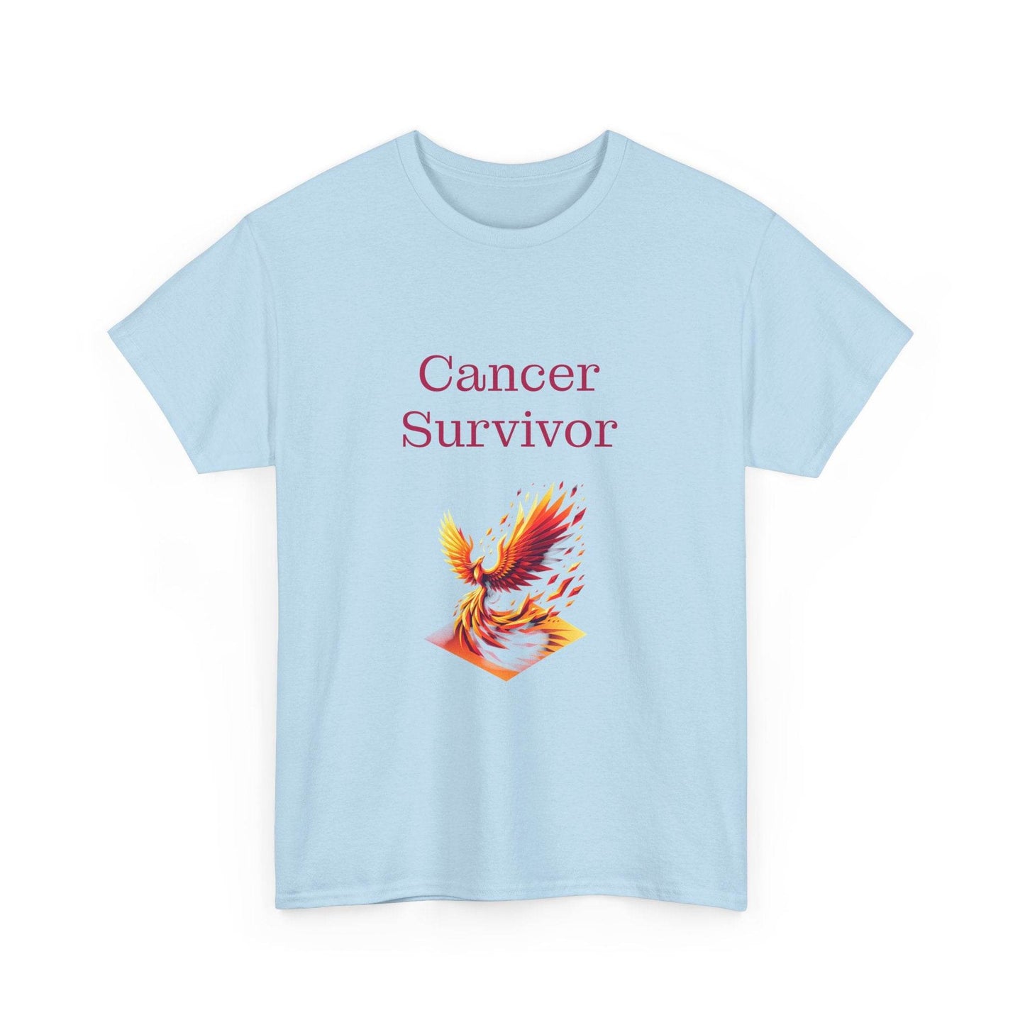 Cancer Survivor Unisex Heavy Cotton Tee - Inspirational Battle T-Shirt - The Dreamer's Bookshop.