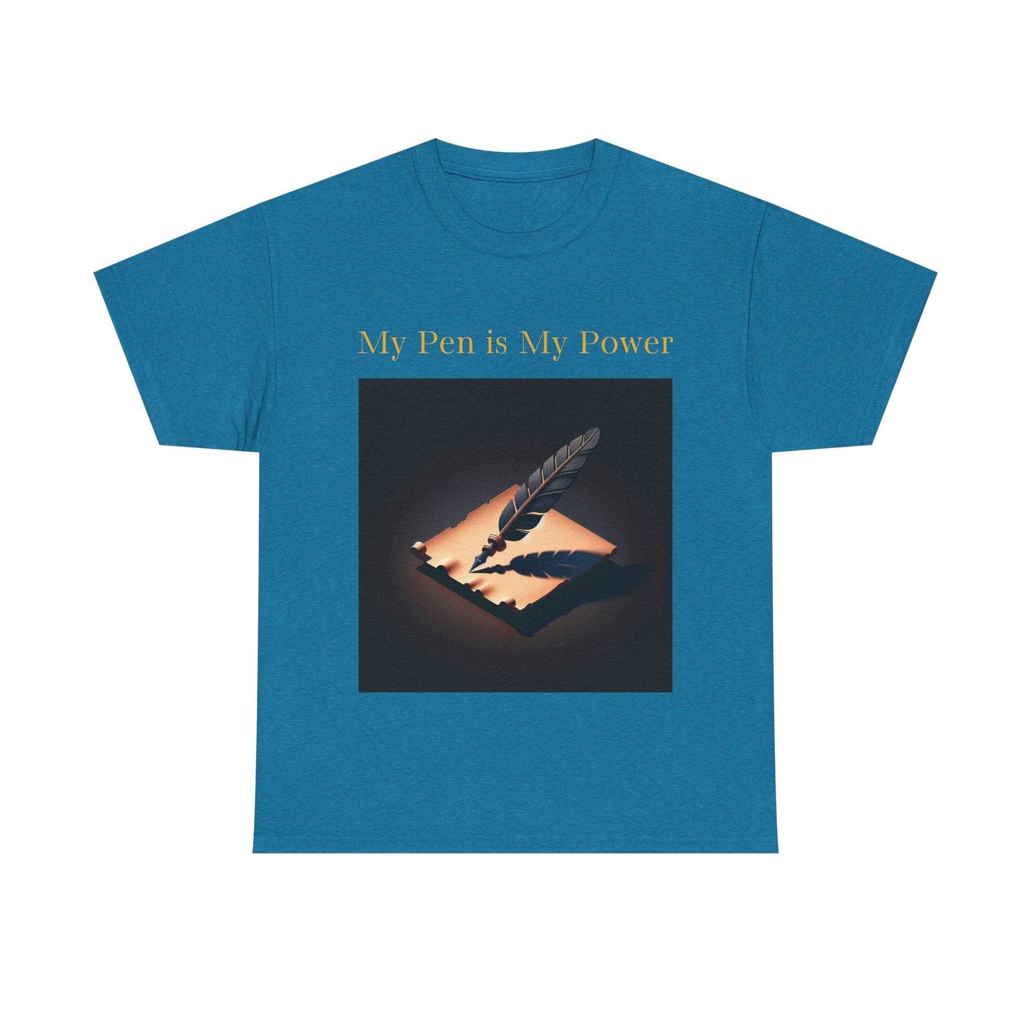 My Pen is My Power Unisex Heavy Cotton Tee - Creative Writer's Apparel - The Dreamer's Bookshop.