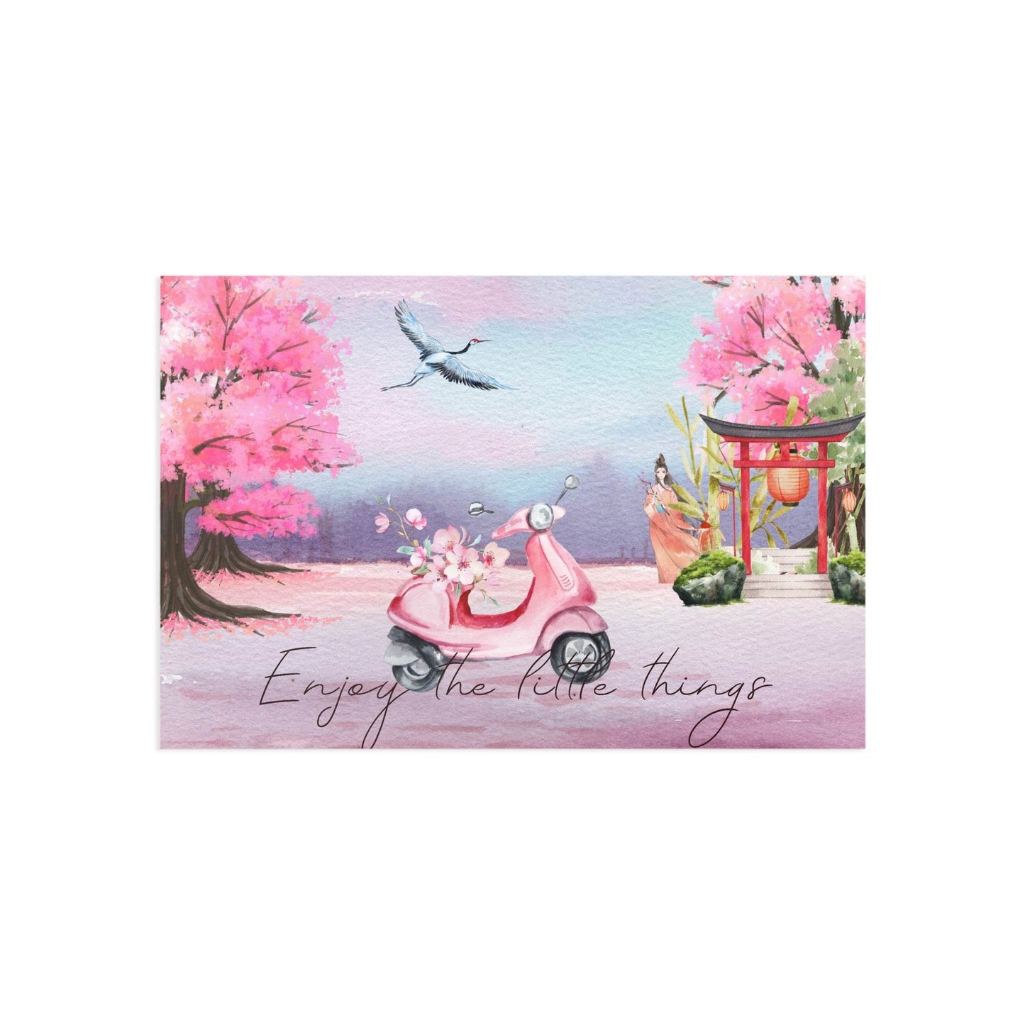 The Dreamer's Bookshop "Japanese Zen" Enjoy the Little Things Card - The Dreamer's Bookshop.