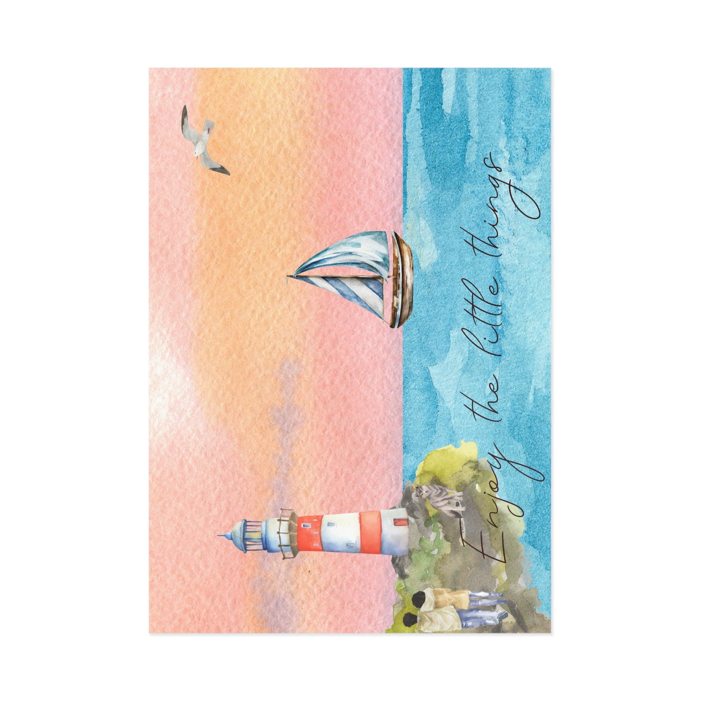 The Dreamer's Bookshop "Lighthouse" Enjoy the little things Card