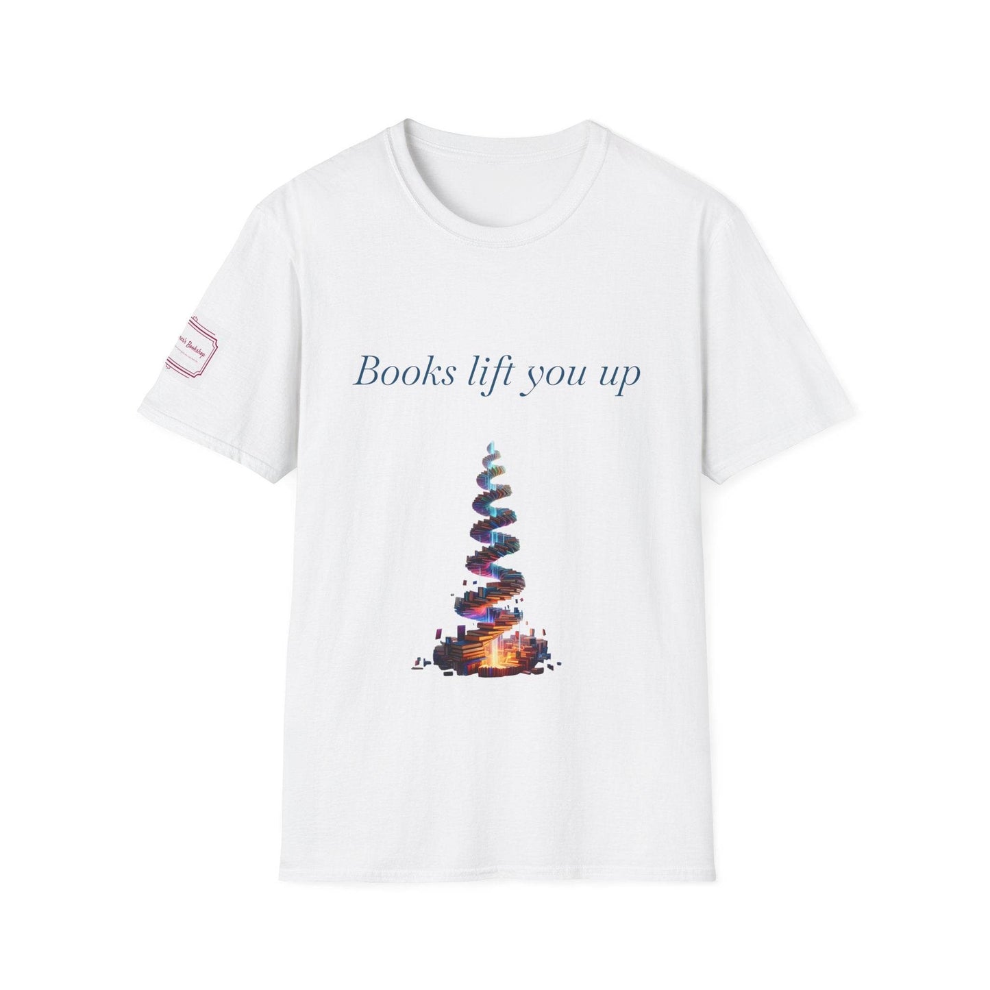 Inspirational Unisex T-Shirt - Books Lift You Up - The Dreamer's Bookshop.