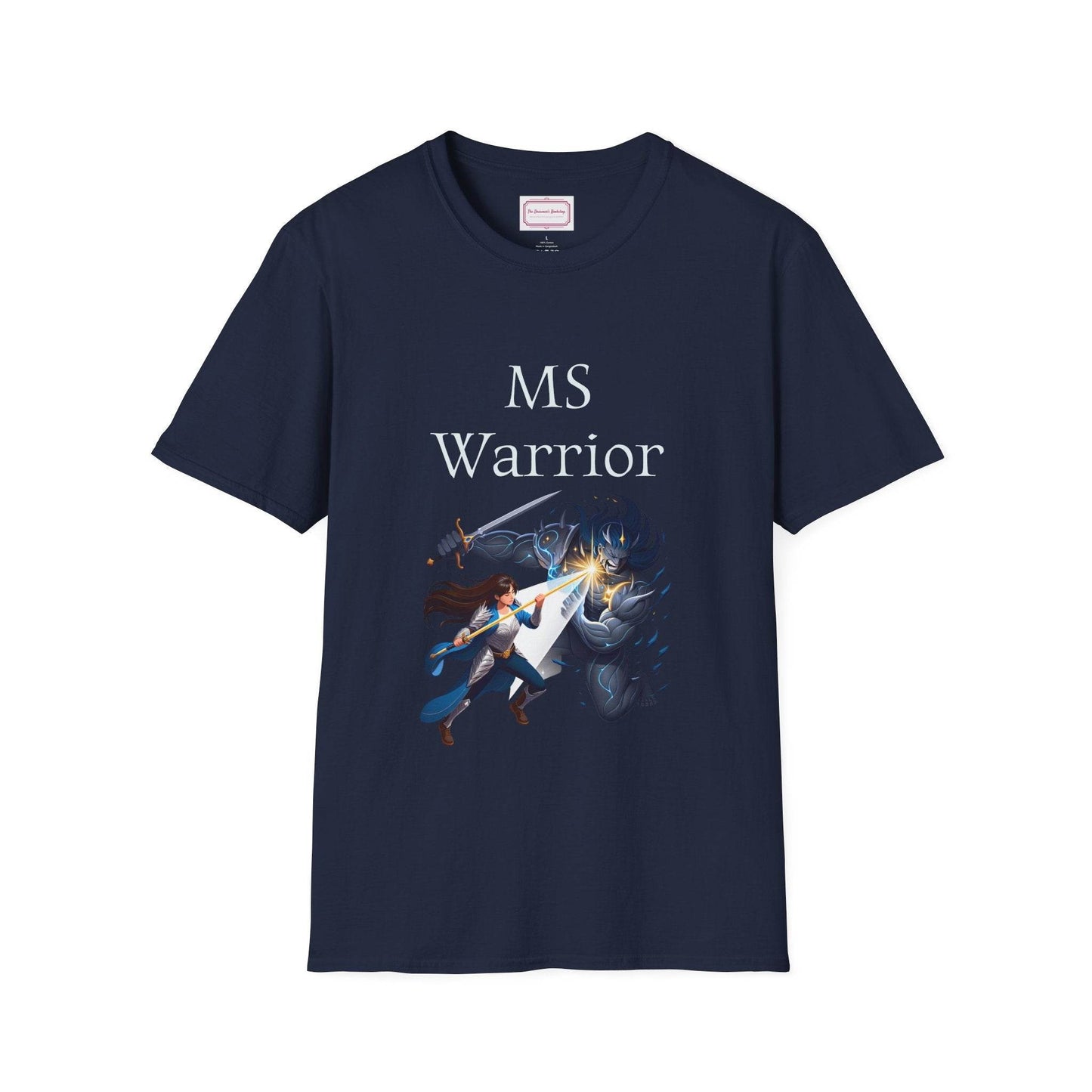 M.S. Warrior Unisex Softstyle T-Shirt - Embrace Your Battles - The Dreamer's Bookshop.