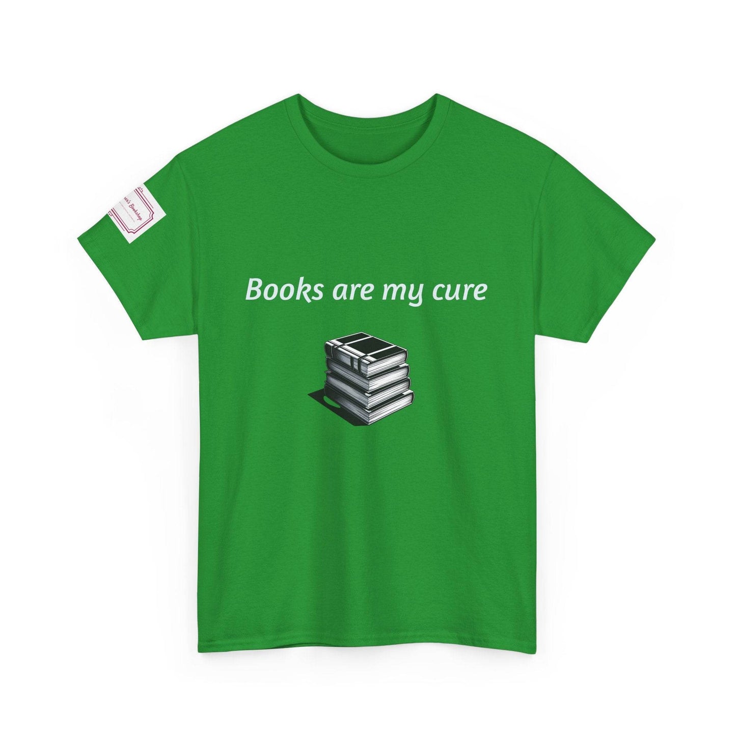 Books are my cure - Inspirational Unisex Heavy Cotton Tee - The Dreamer's Bookshop.