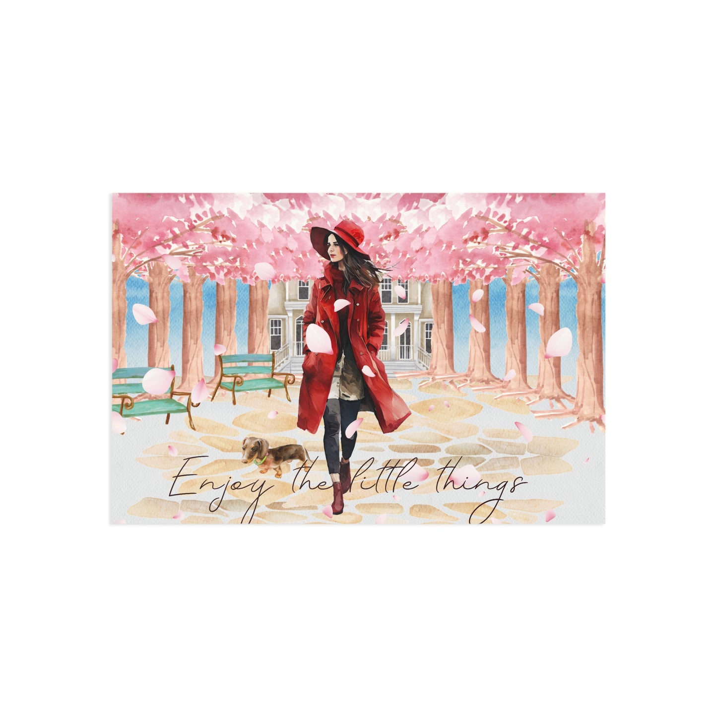 The Dreamer's Bookshop "Sakura Walk" Enjoy the Little Things Card - The Dreamer's Bookshop.