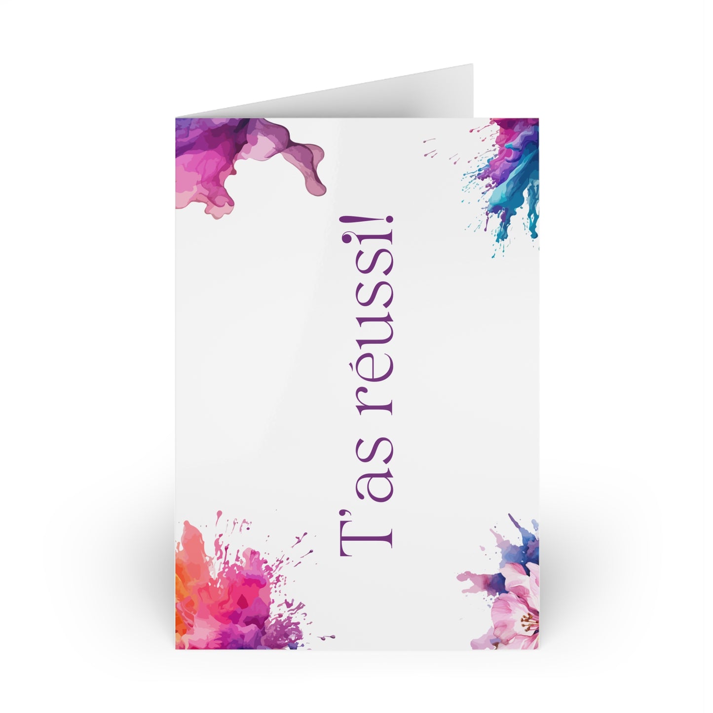 Watercolor Art Exclamation Card "T'as réussi" Joyful Print - The Dreamer's Bookshop.