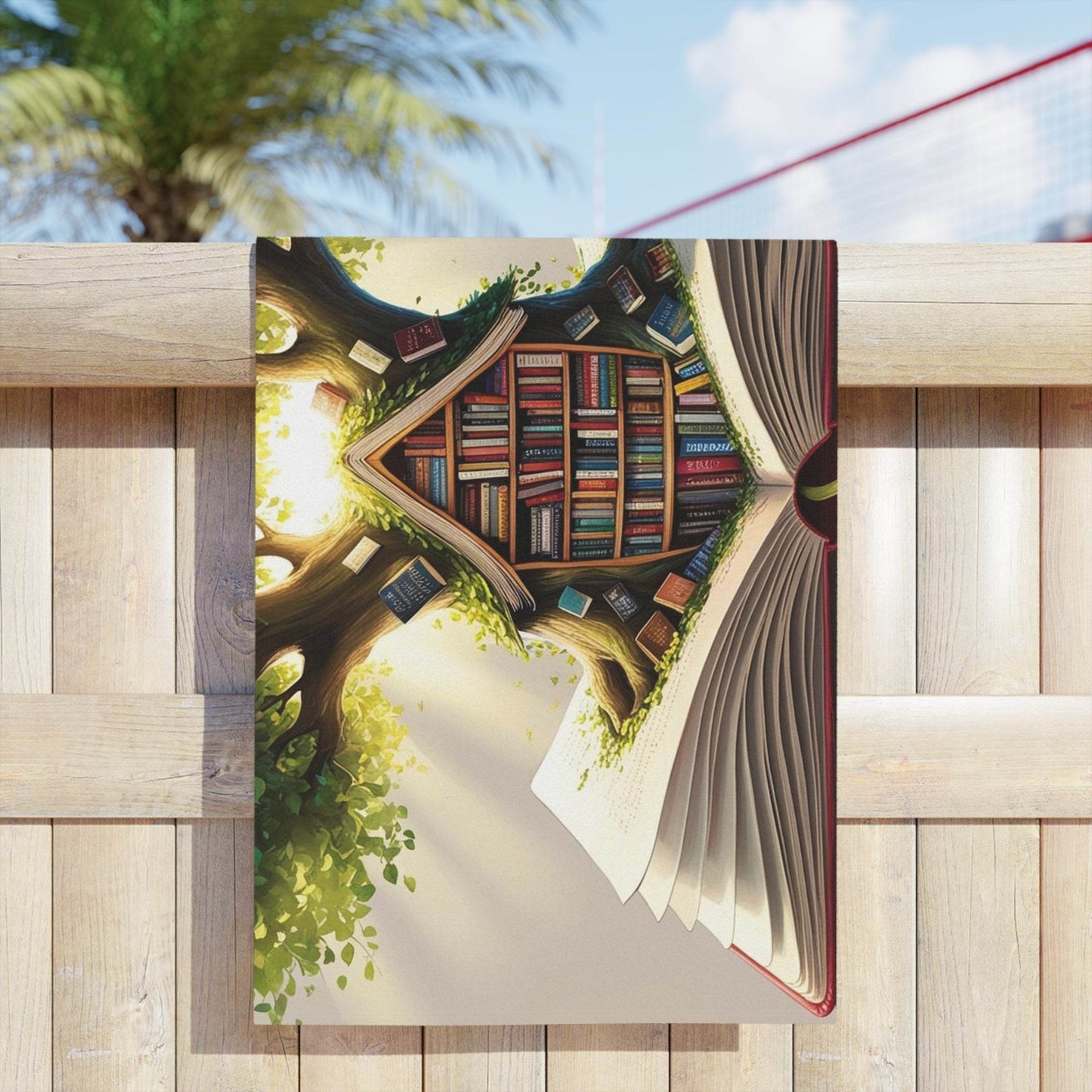 Literary Enchantment Beach Towel - Book Lover's Paradise - The Dreamer's Bookshop.