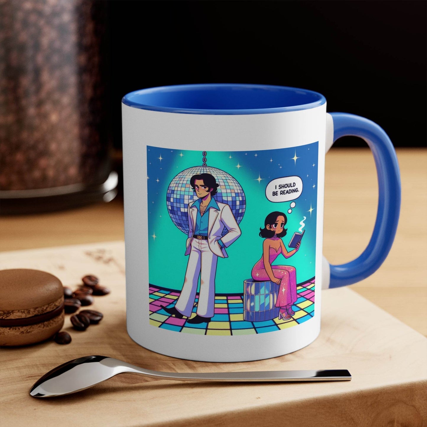 I should be reading Mug - 11oz Fun Coffee Cup for Happy Vibes - The Dreamer's Bookshop.