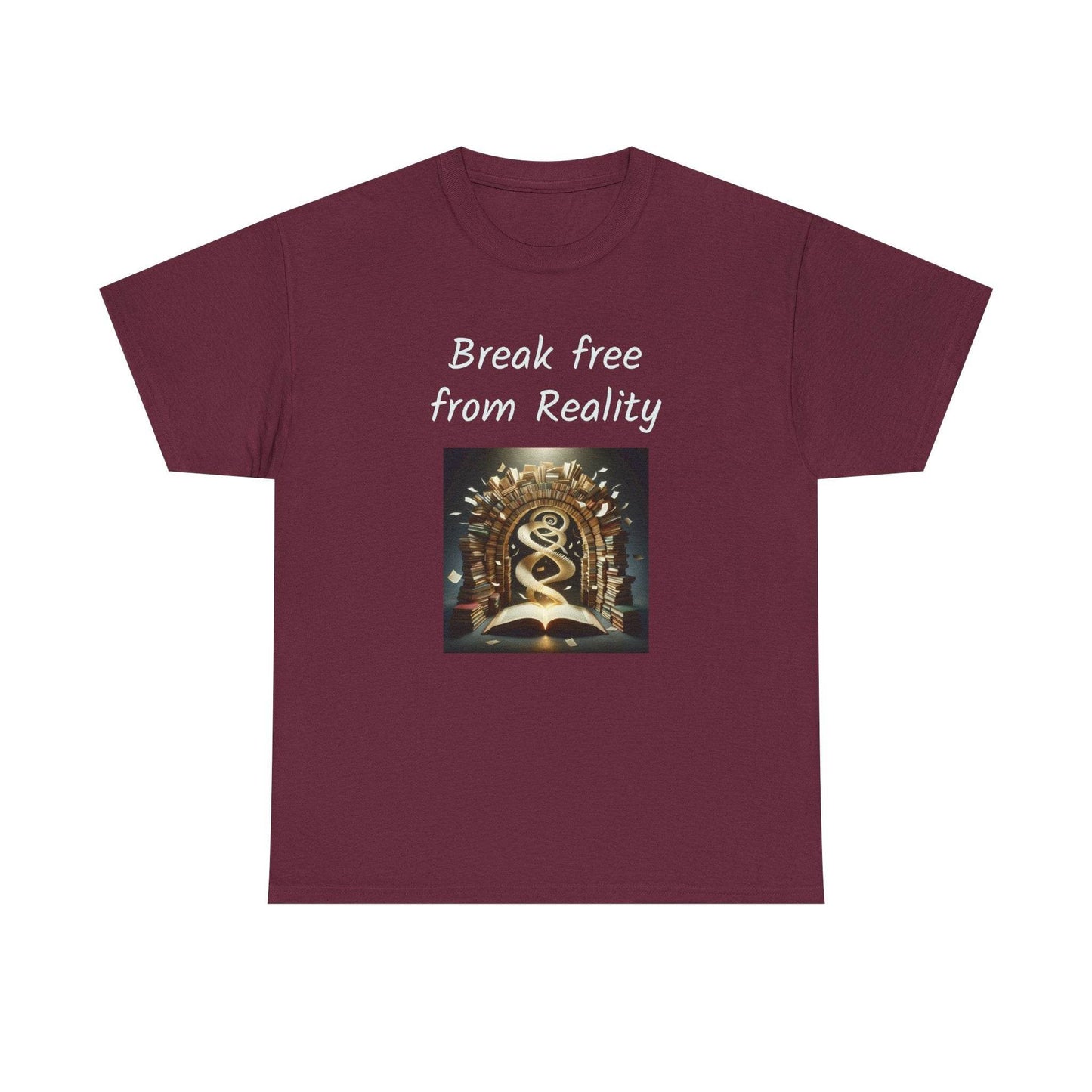 Break Free - Graphic Tee - Unisex Heavy Cotton T-Shirt - Book Lovers - The Dreamer's Bookshop.