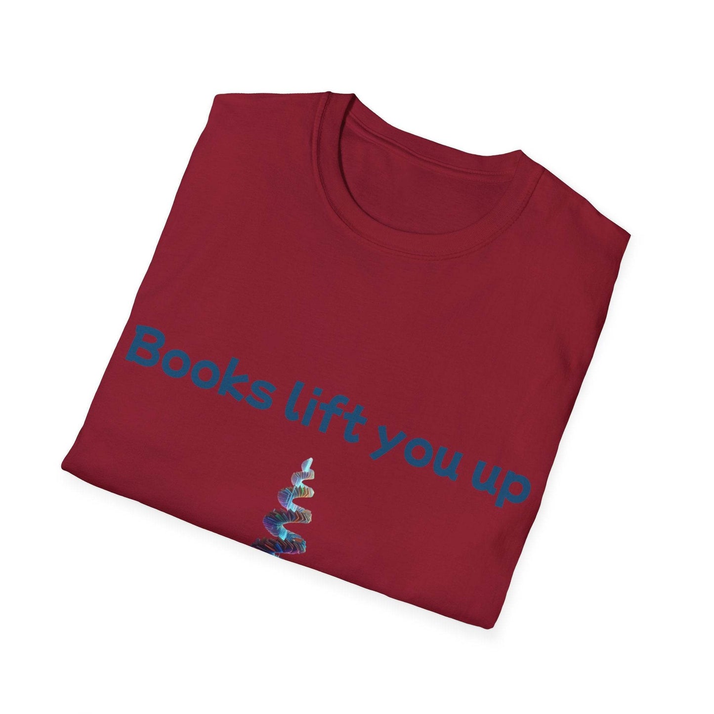 Inspirational Unisex Softstyle T-Shirt - Books Lift You Up - The Dreamer's Bookshop.