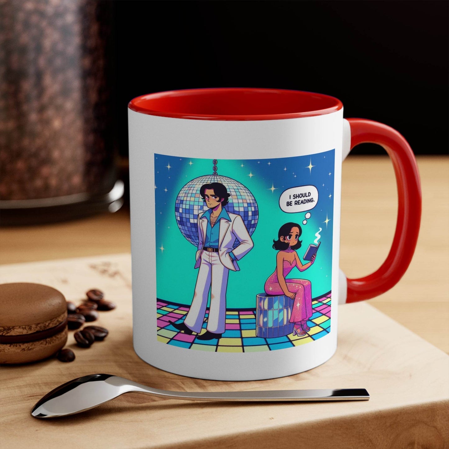 I should be reading Mug - 11oz Fun Coffee Cup for Happy Vibes - The Dreamer's Bookshop.