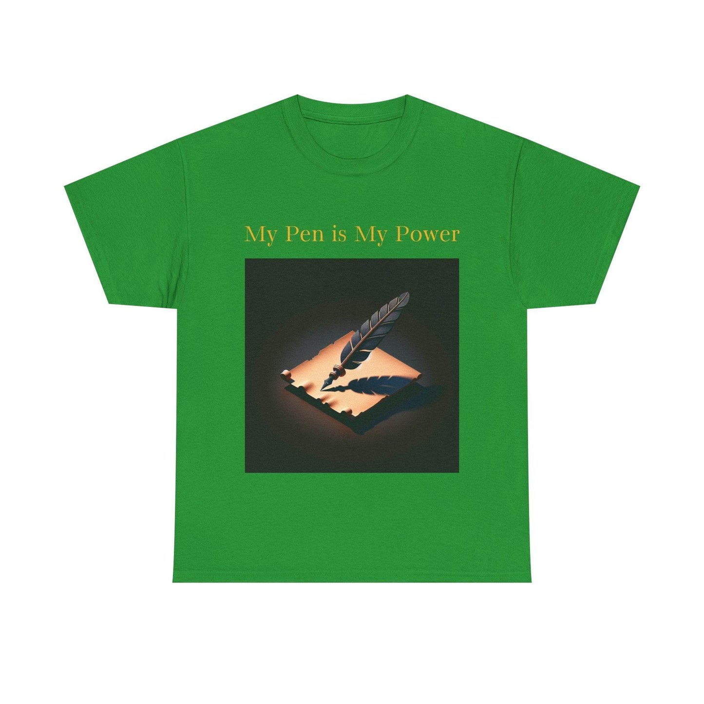 My Pen is My Power Unisex Heavy Cotton Tee - Creative Writer's Apparel - The Dreamer's Bookshop.