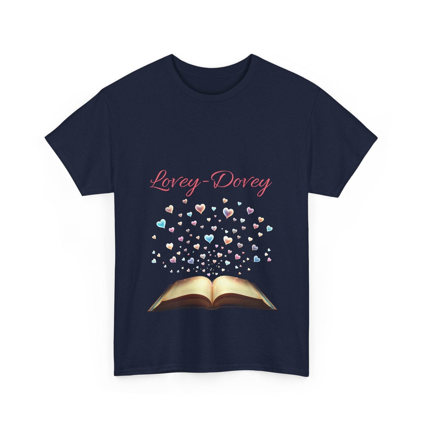 Lovey - Dovey - Unisex Heavy Cotton Tee - Sweet Romance - The Dreamer's Bookshop.