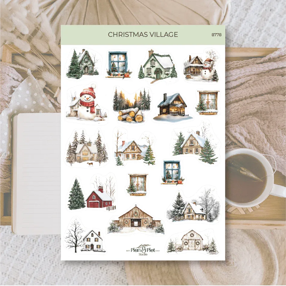 Plan & Plot Studio - Kerstdorp | Stickers - The Dreamer's Bookshop.